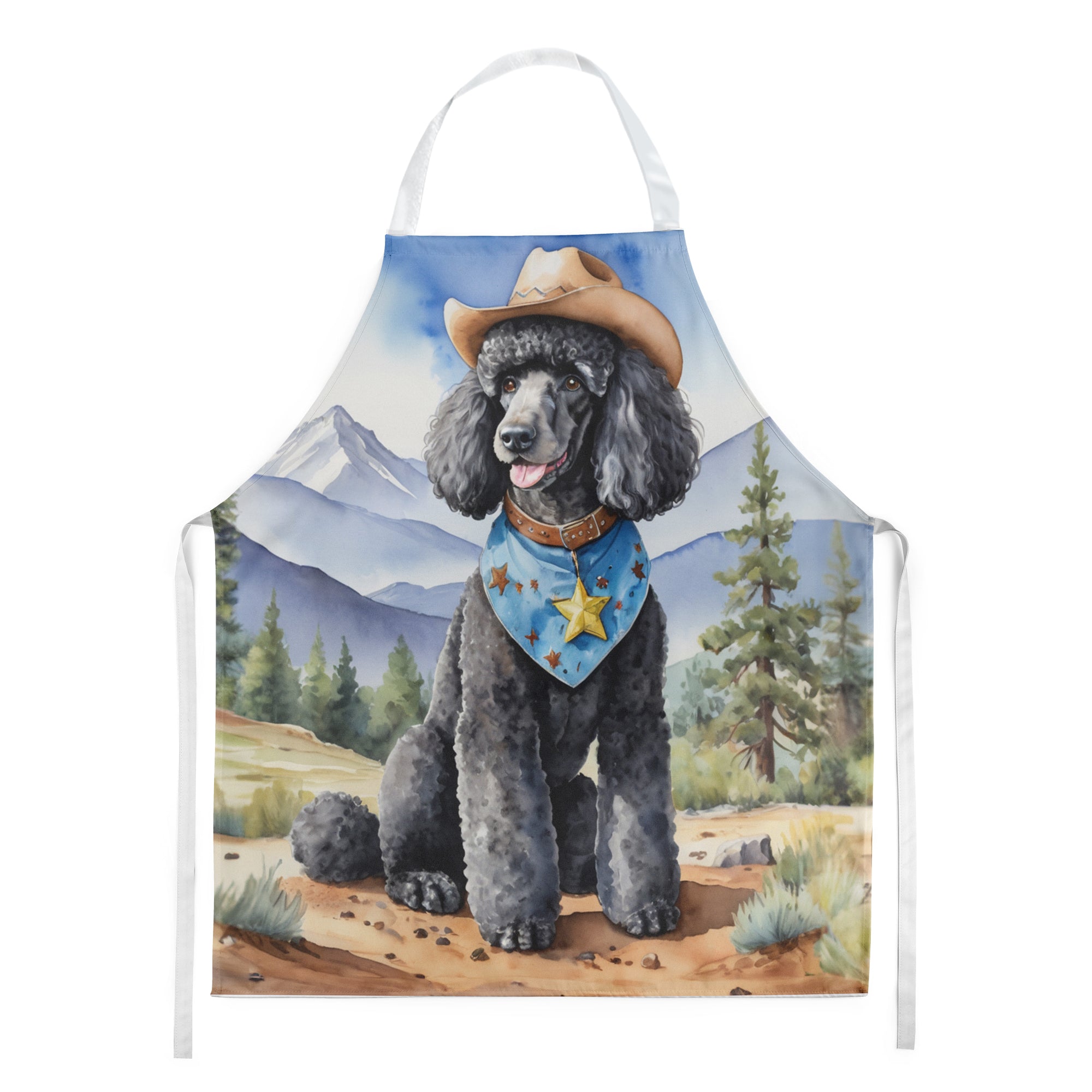 Buy this Black Poodle Cowboy Welcome Apron