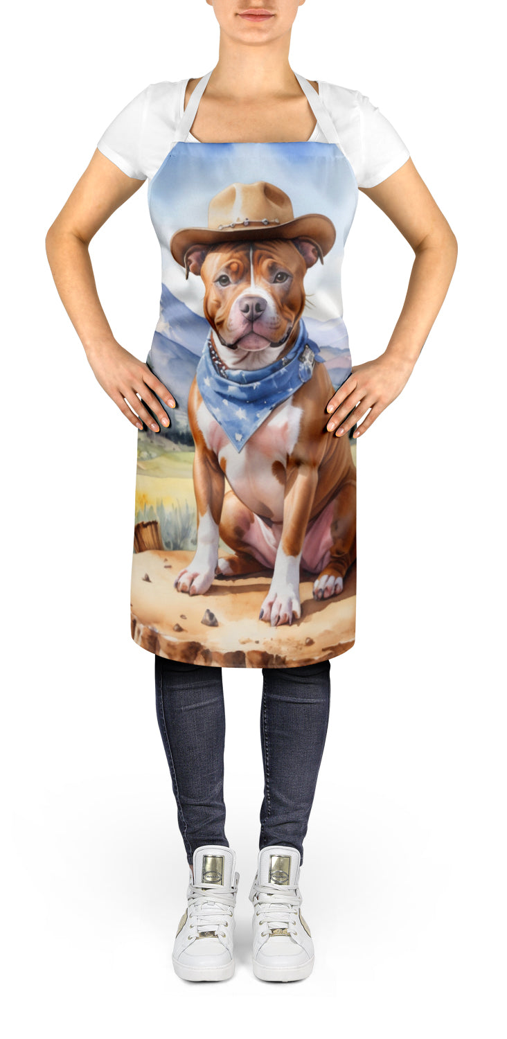 Buy this Staffordshire Bull Terrier Cowboy Welcome Apron