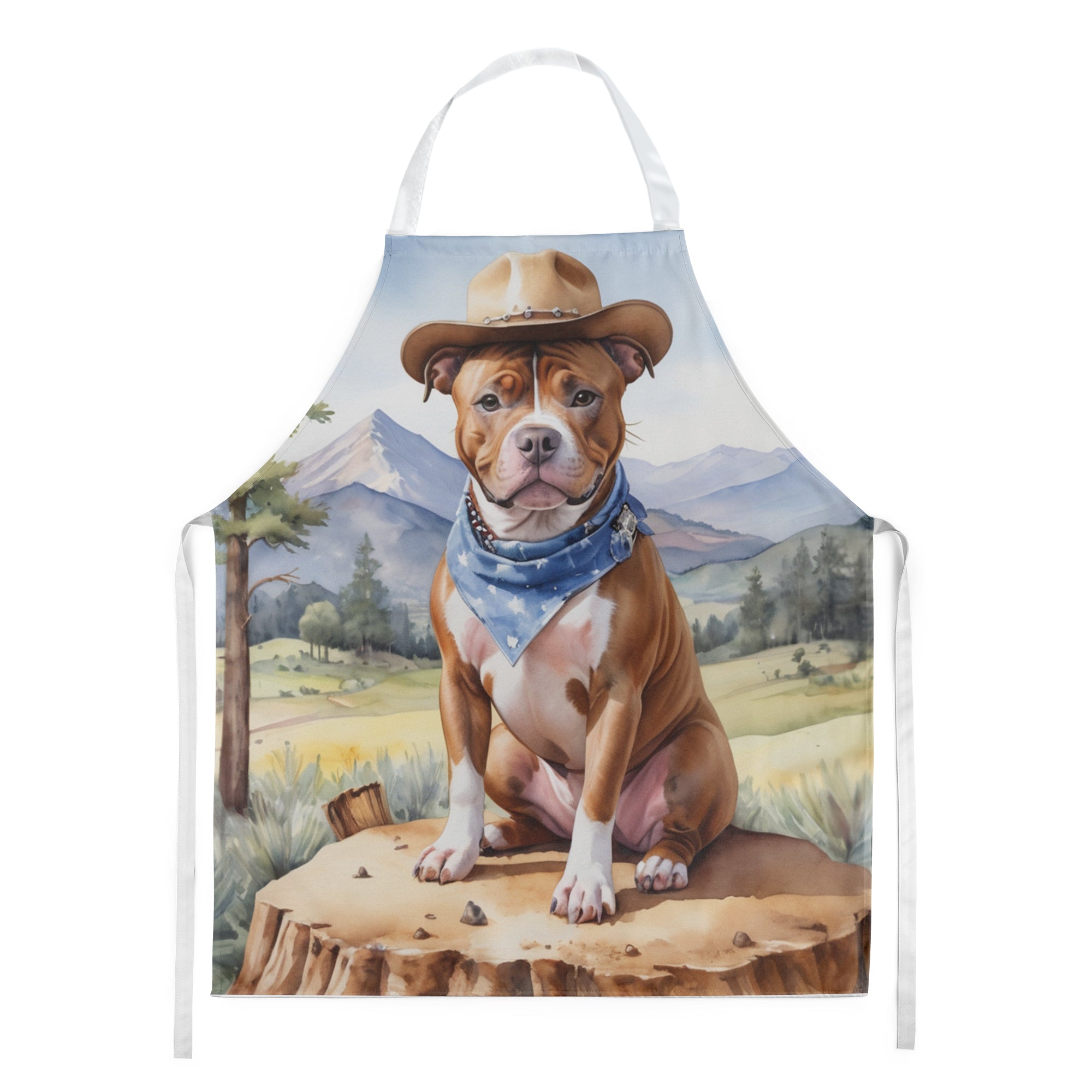 Buy this Staffordshire Bull Terrier Cowboy Welcome Apron