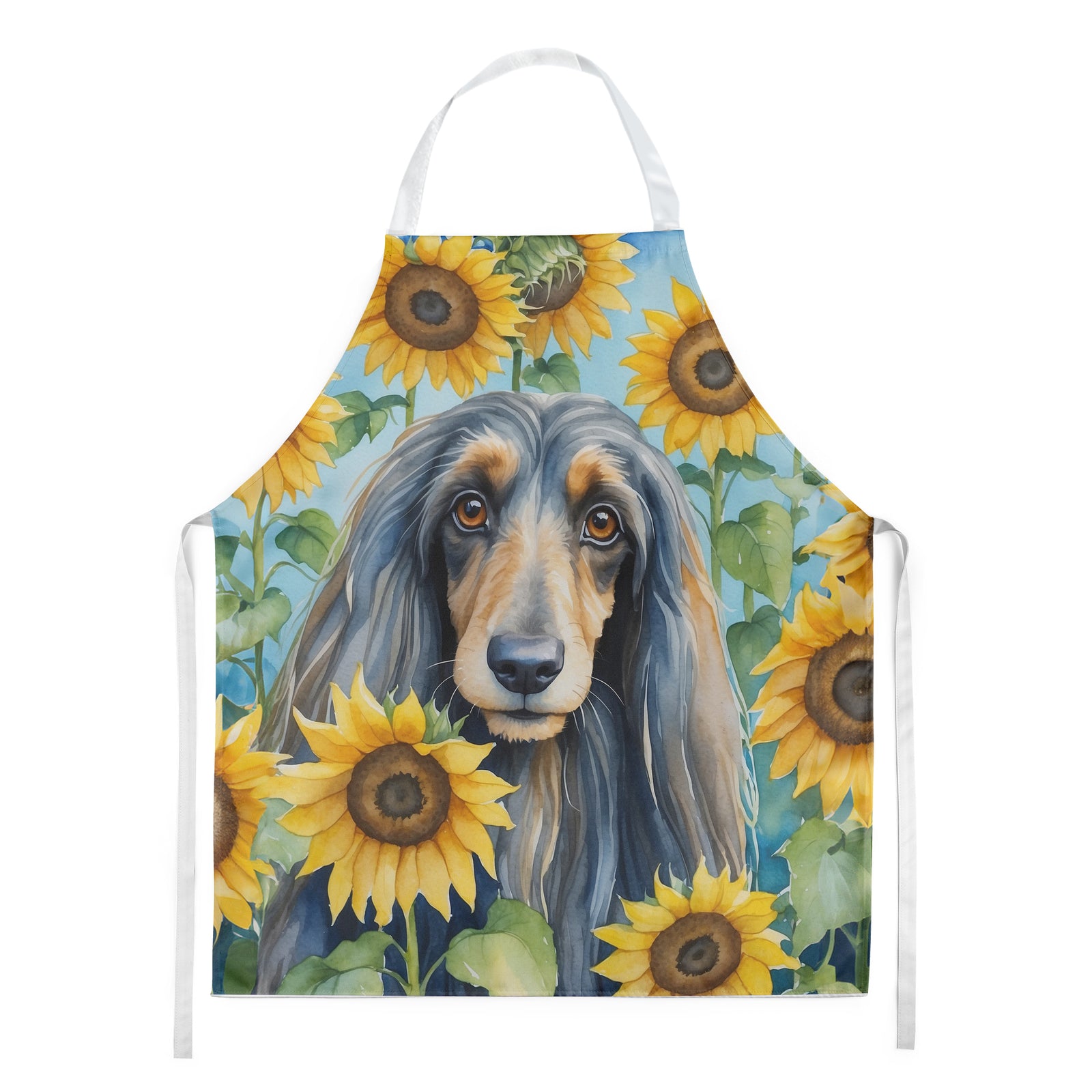 Buy this Afghan Hound in Sunflowers Apron
