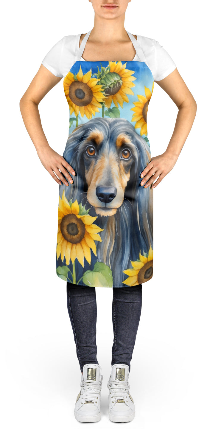Buy this Afghan Hound in Sunflowers Apron