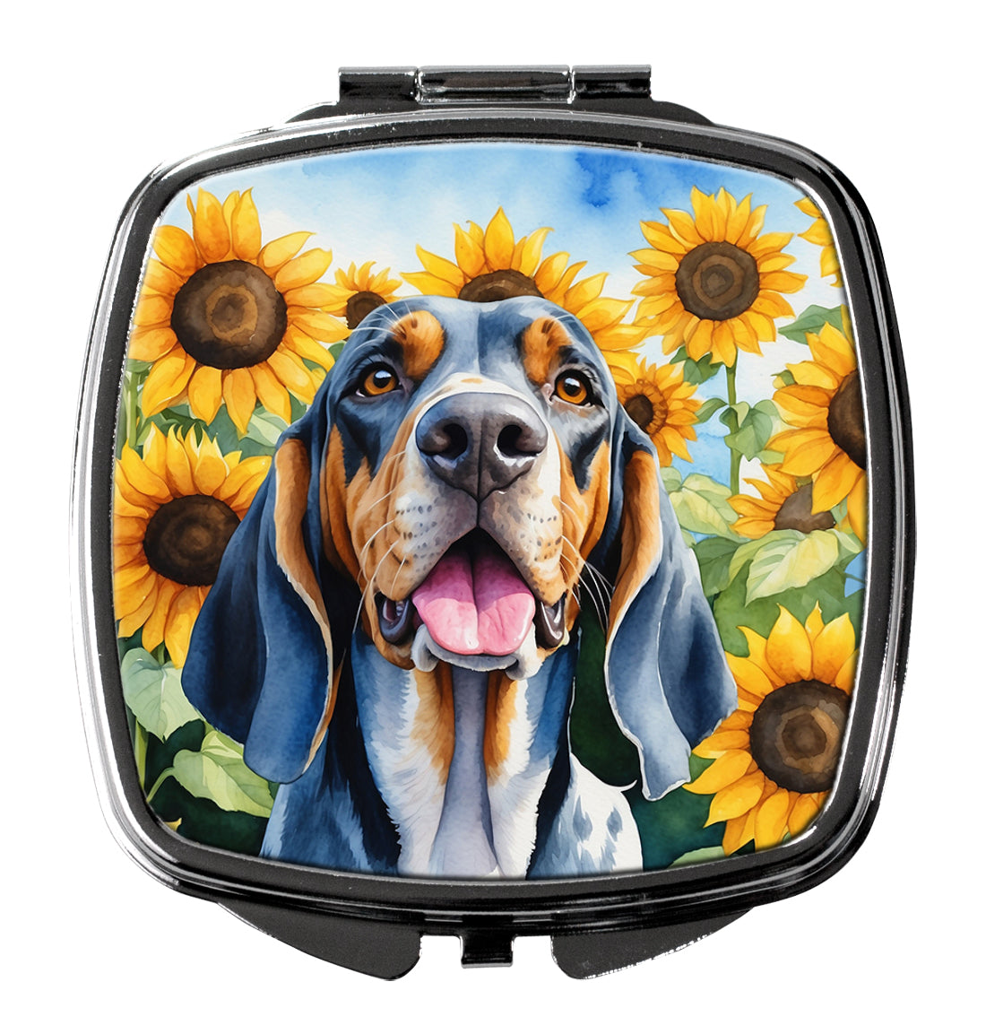 Buy this American English Coonhound in Sunflowers Compact Mirror