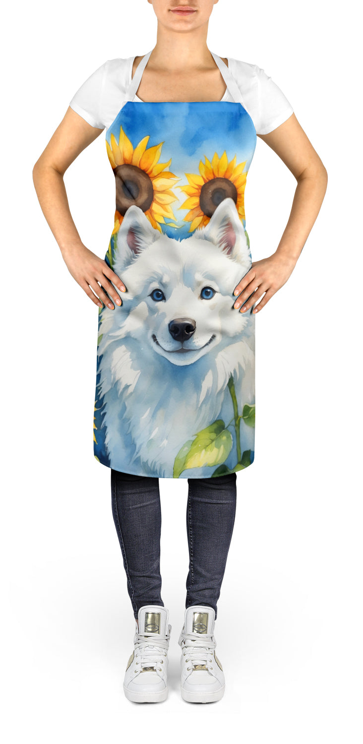 Buy this American Eskimo in Sunflowers Apron