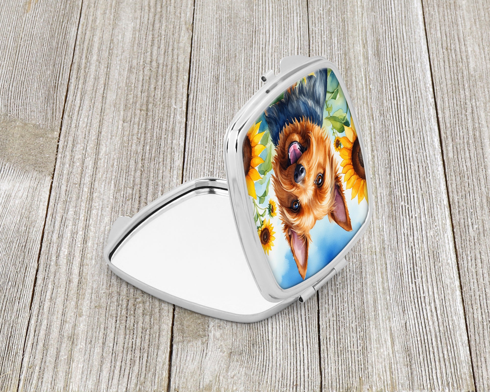 Buy this Australian Terrier in Sunflowers Compact Mirror