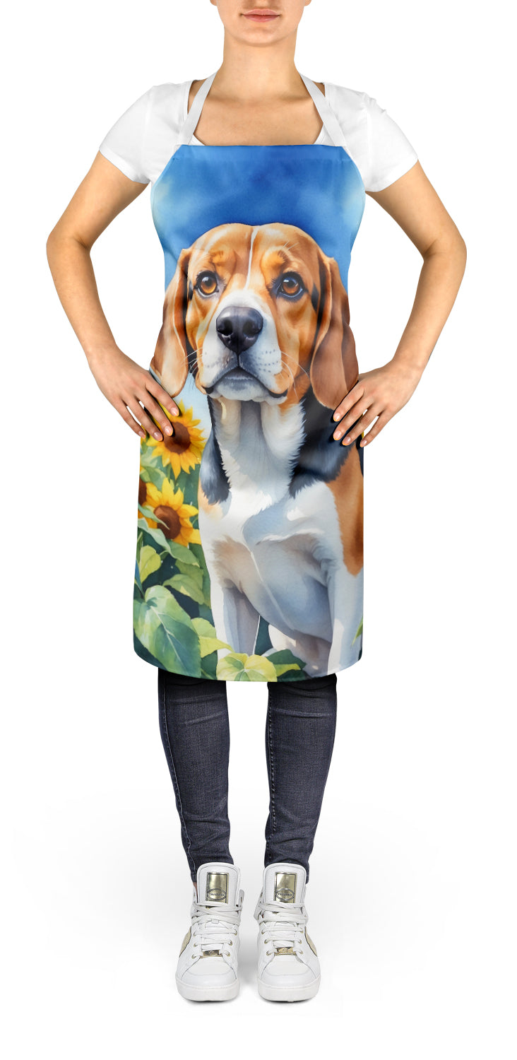 Beagle in Sunflowers Apron