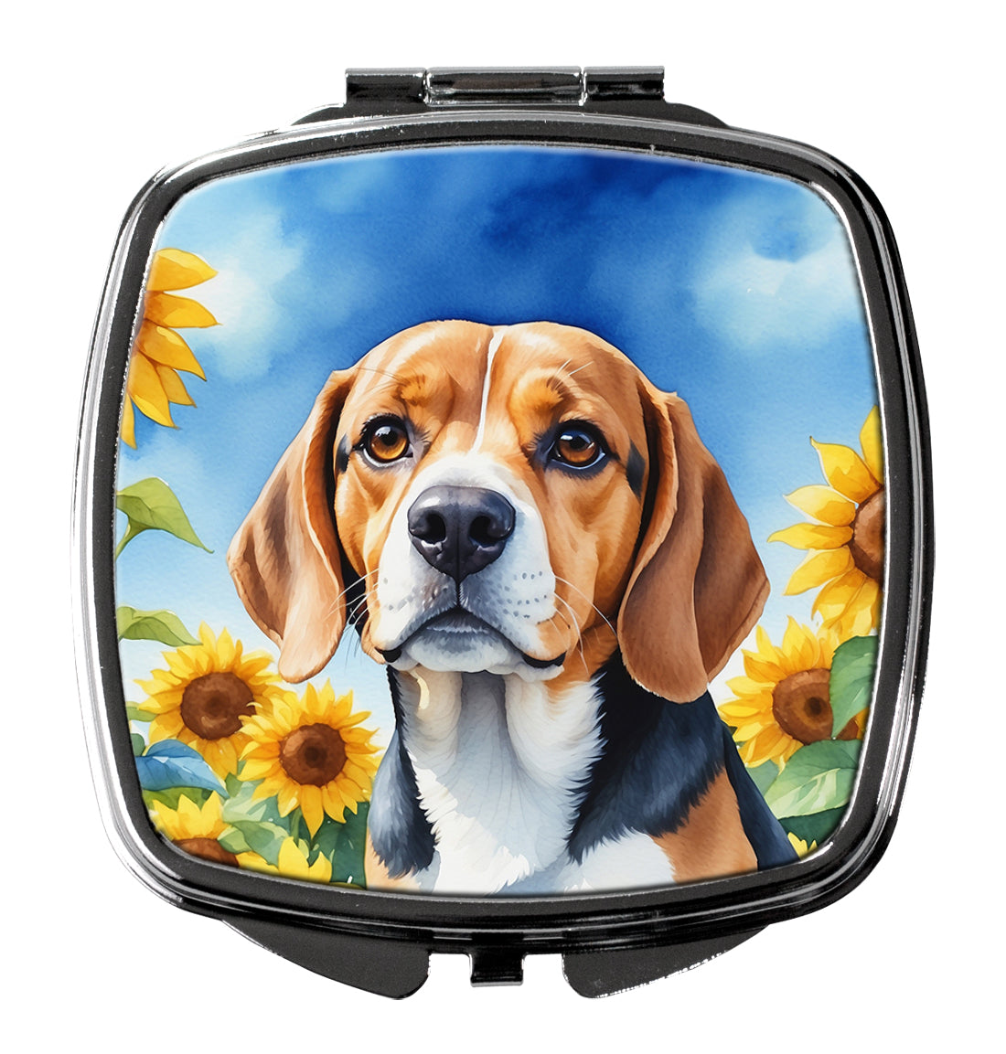 Buy this Beagle in Sunflowers Compact Mirror