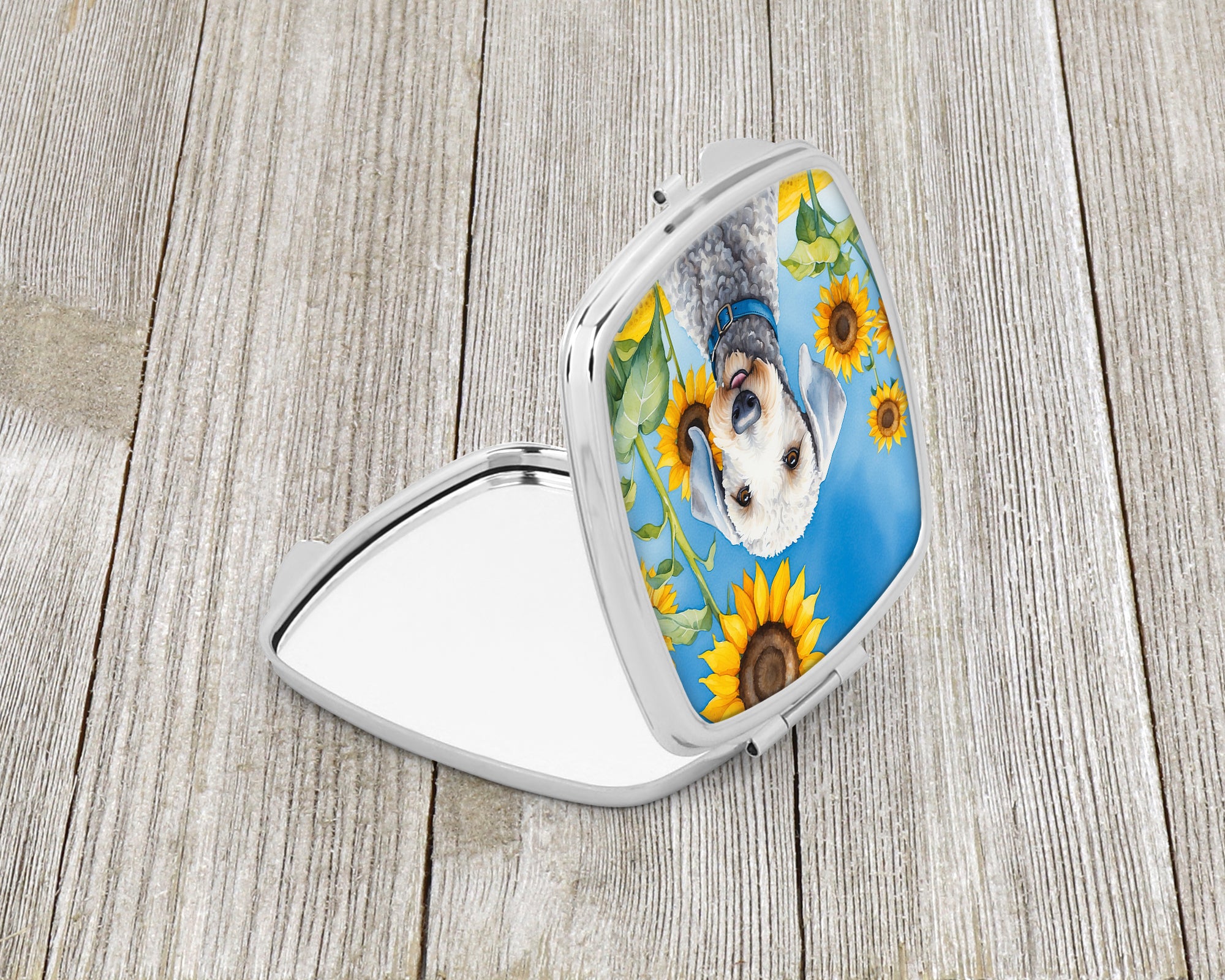 Buy this Bedlington Terrier in Sunflowers Compact Mirror