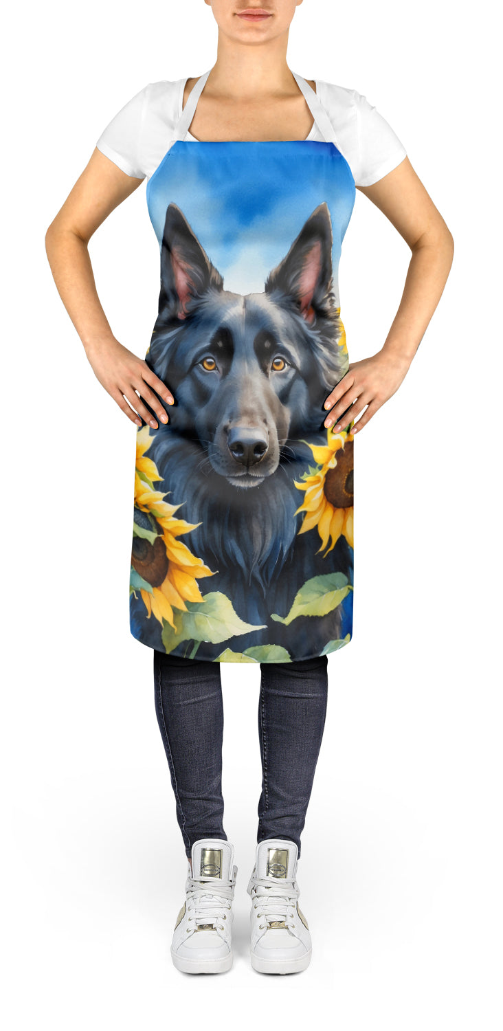 Buy this Belgian Sheepdog in Sunflowers Apron