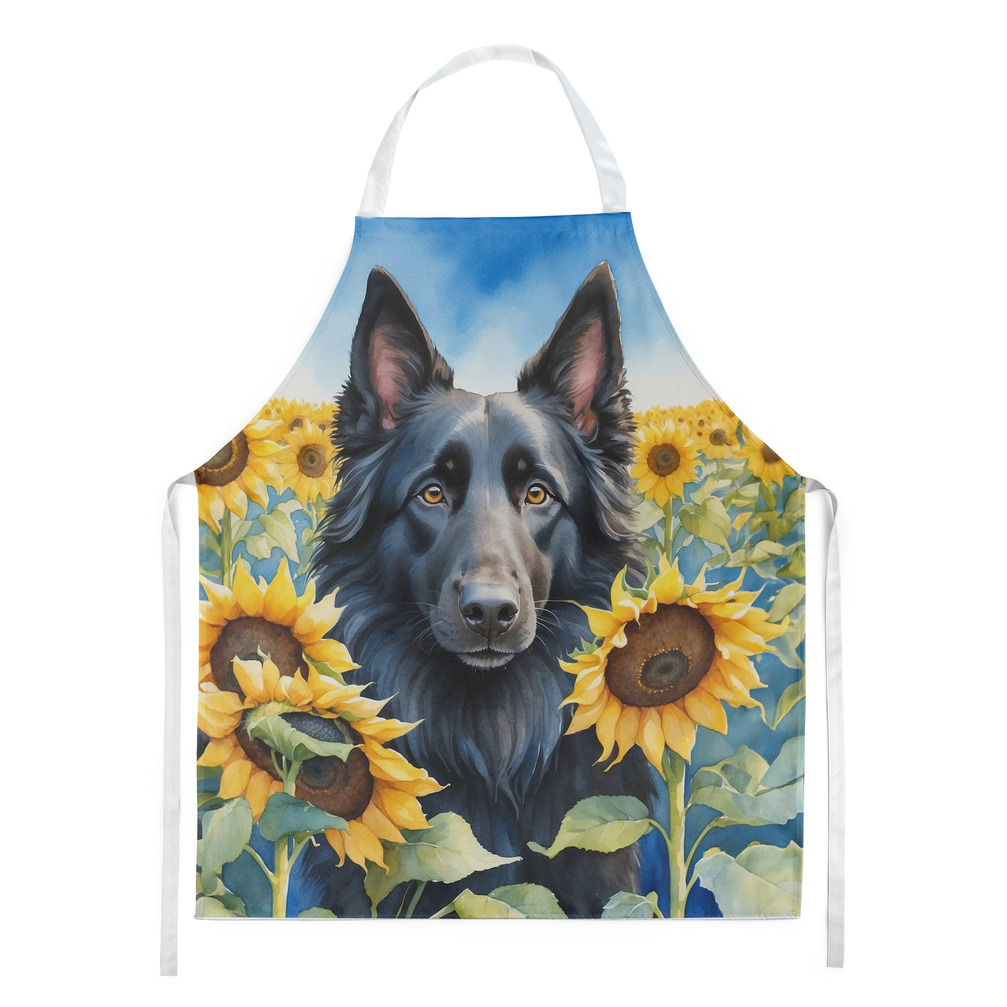 Buy this Belgian Sheepdog in Sunflowers Apron