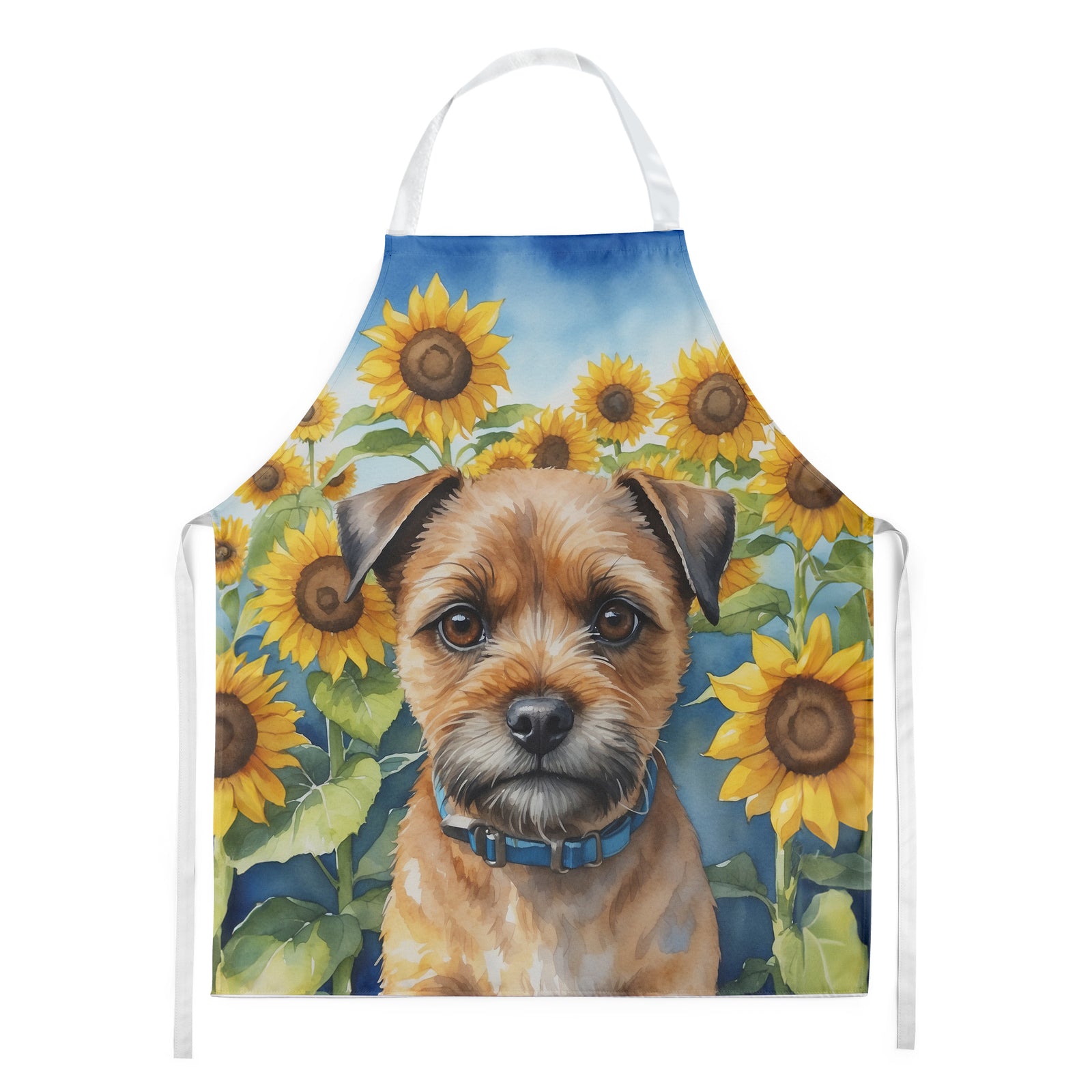 Buy this Border Terrier in Sunflowers Apron