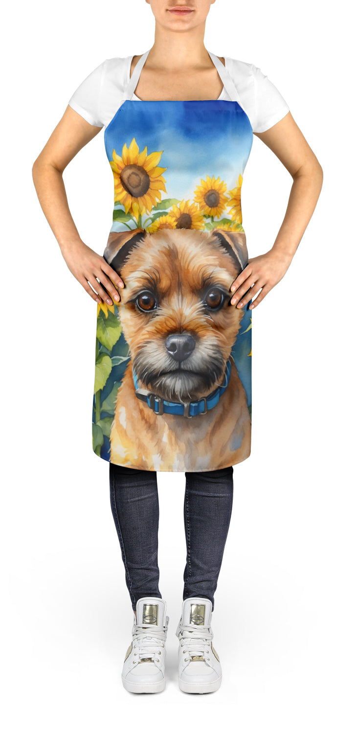 Buy this Border Terrier in Sunflowers Apron