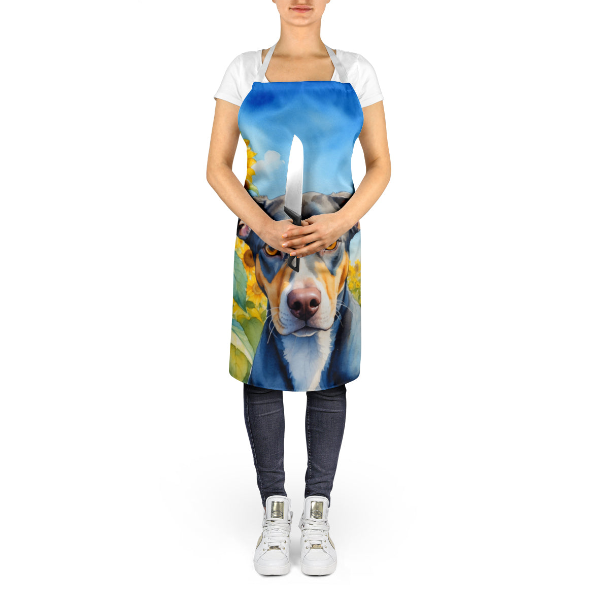 Catahoula in Sunflowers Apron