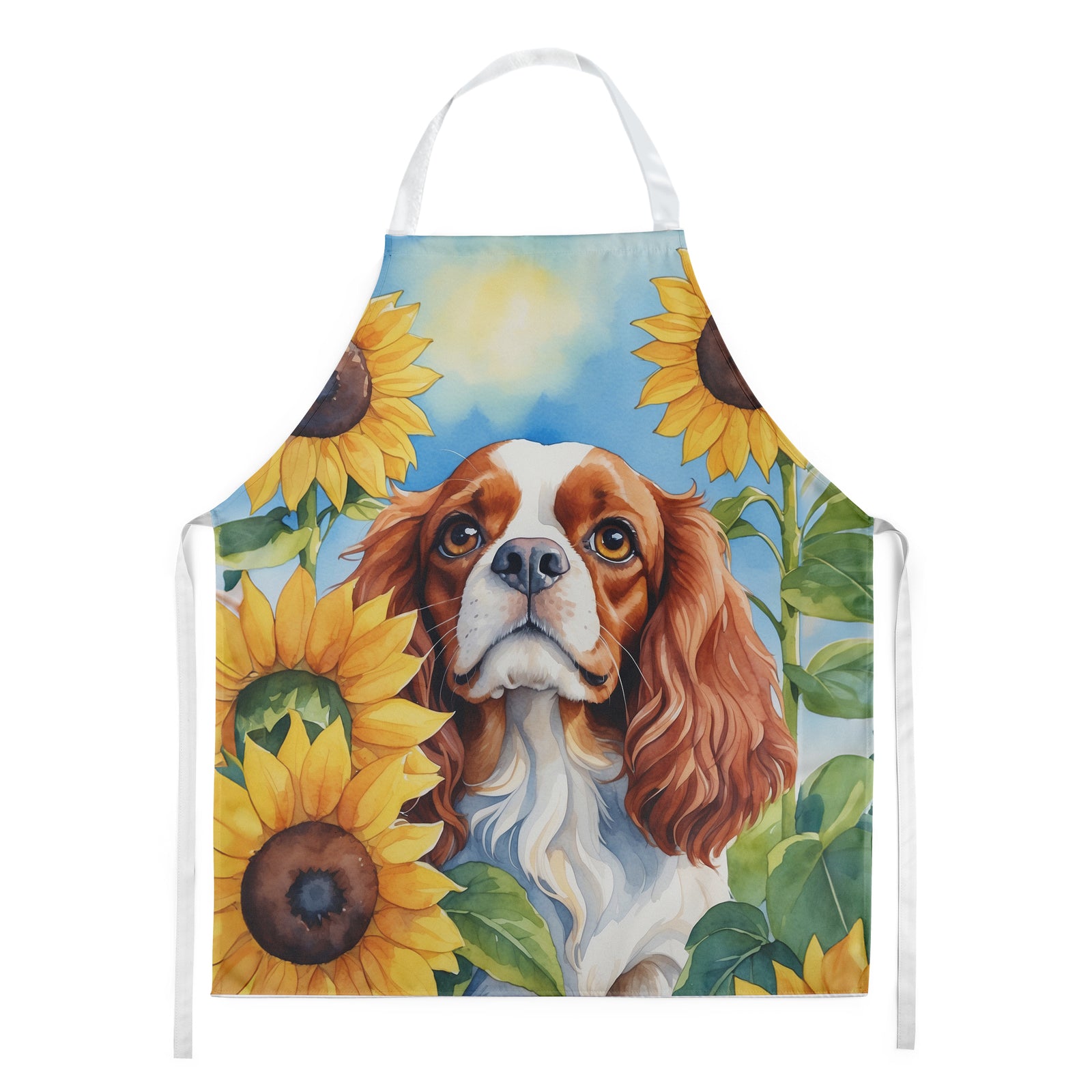 Buy this Cavalier Spaniel in Sunflowers Apron
