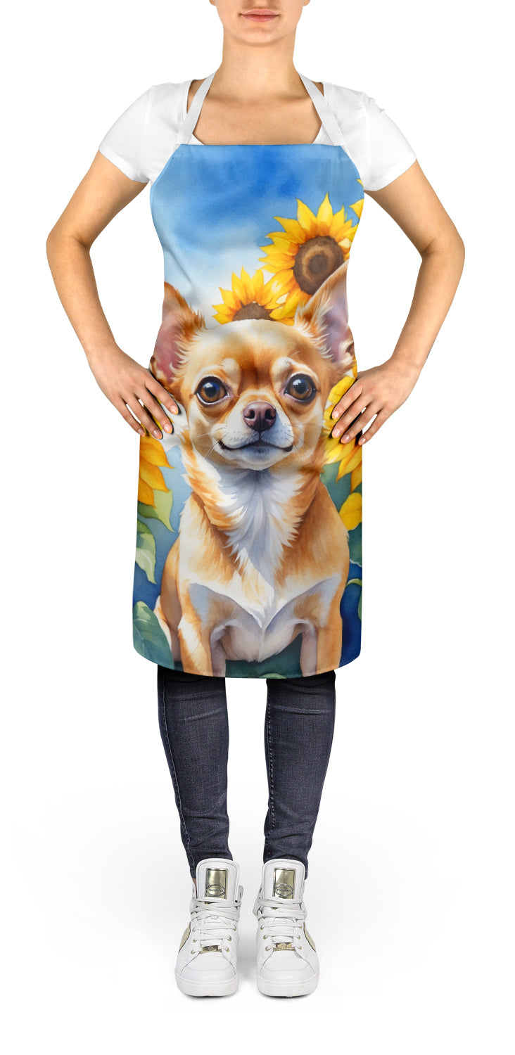 Chihuahua in Sunflowers Apron