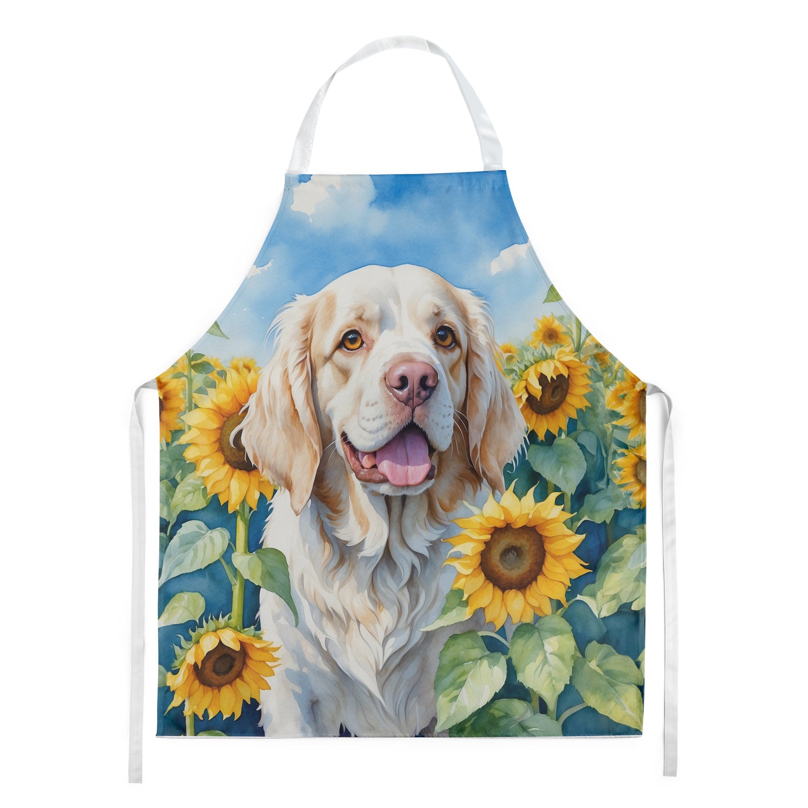 Buy this Clumber Spaniel in Sunflowers Apron
