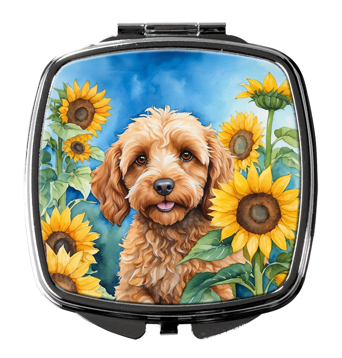 Buy this Cockapoo in Sunflowers Compact Mirror