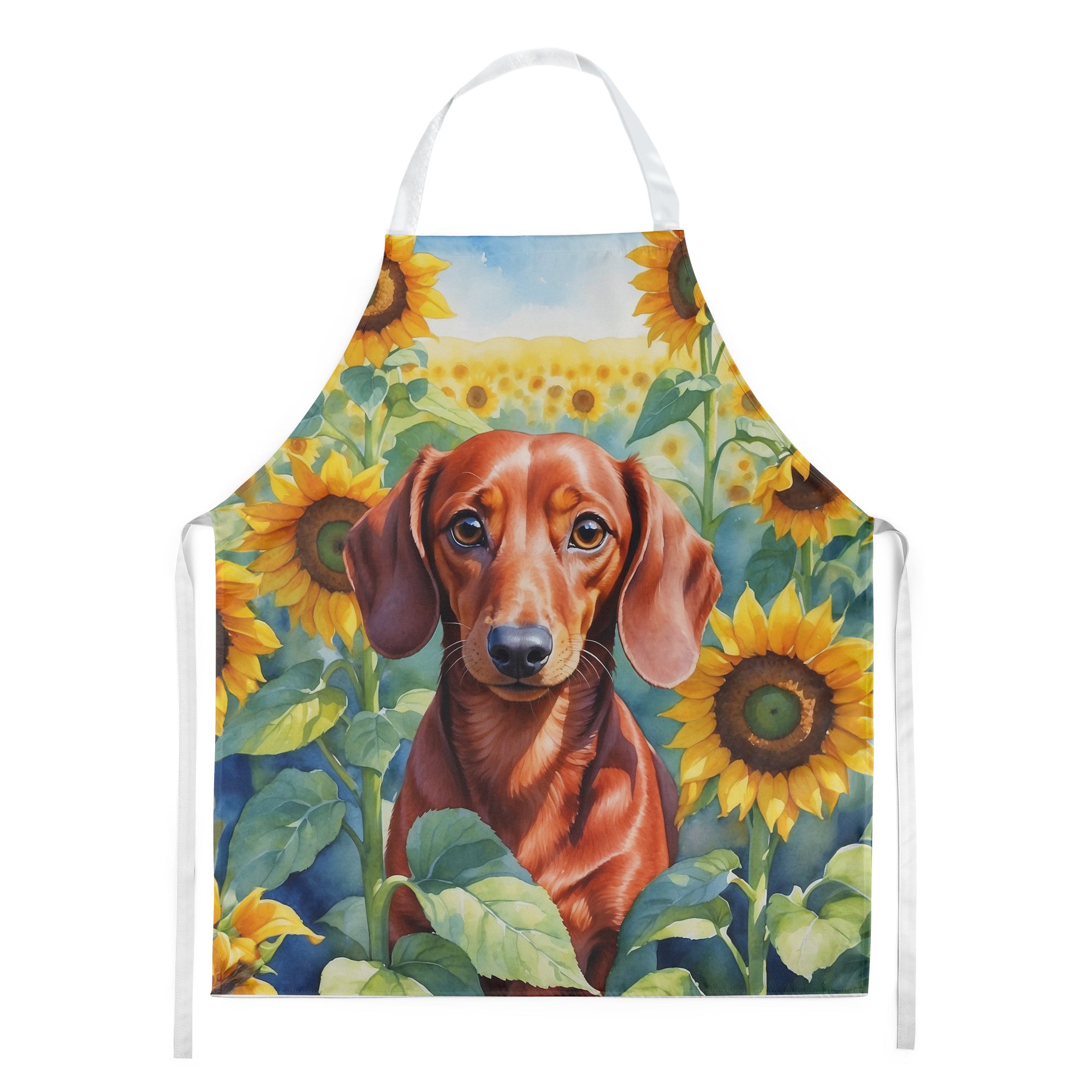 Buy this Dachshund in Sunflowers Apron