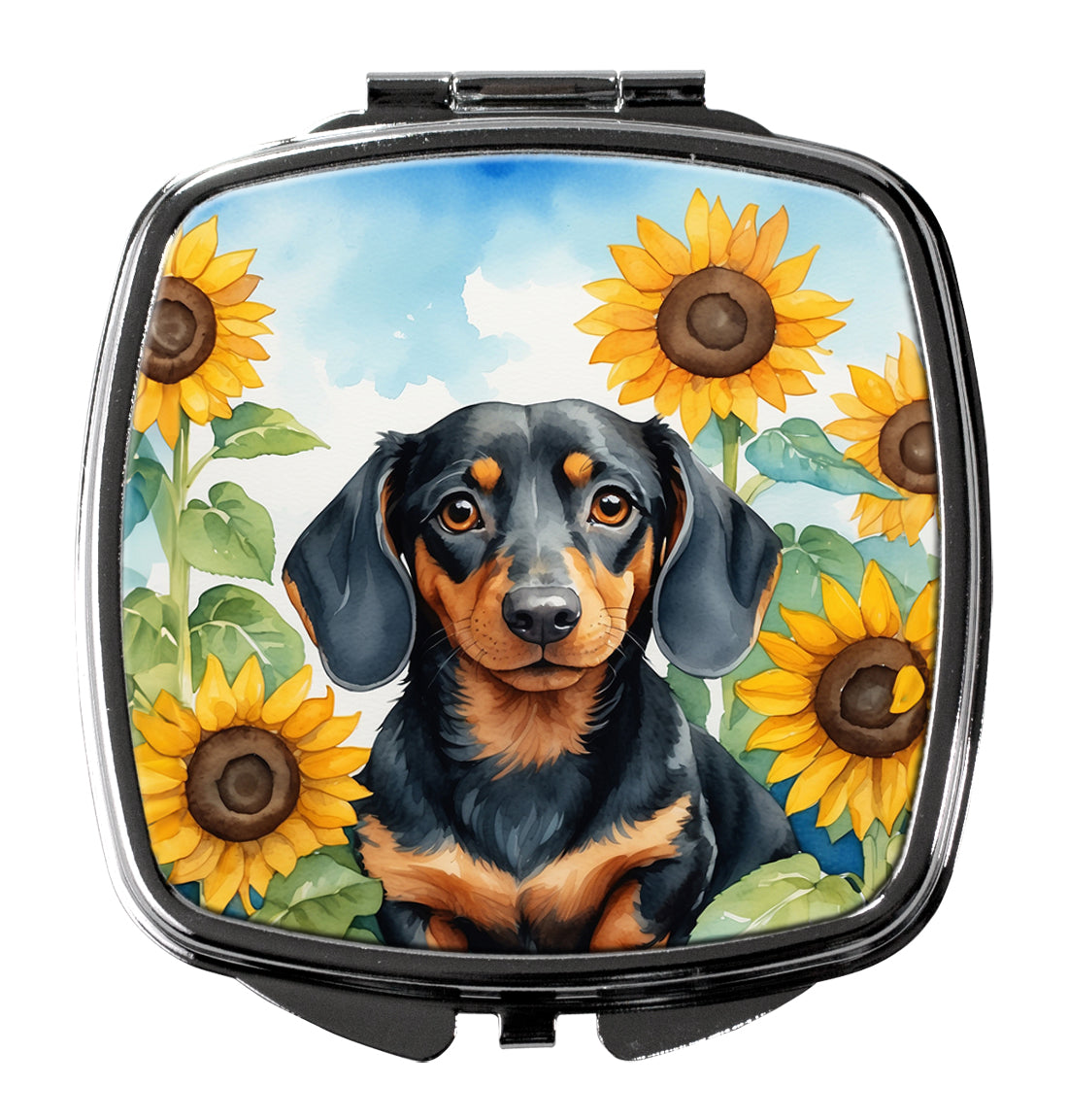 Buy this Dachshund in Sunflowers Compact Mirror