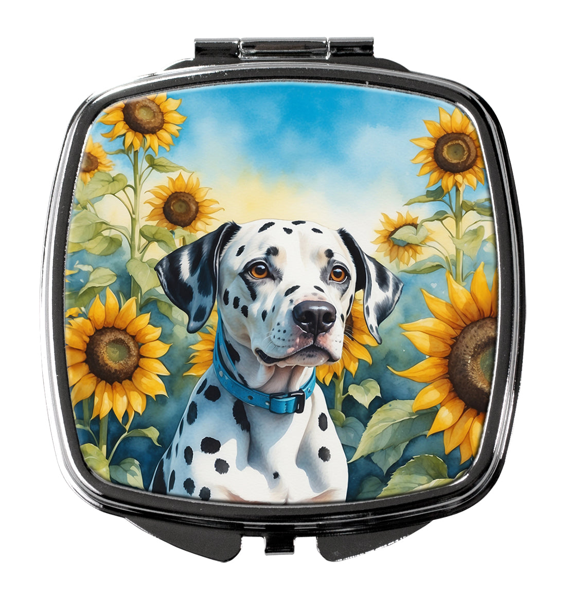 Buy this Dalmatian in Sunflowers Compact Mirror