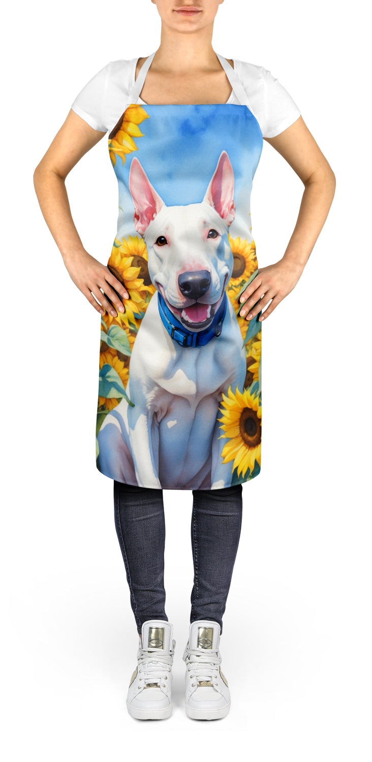 Buy this English Bull Terrier in Sunflowers Apron