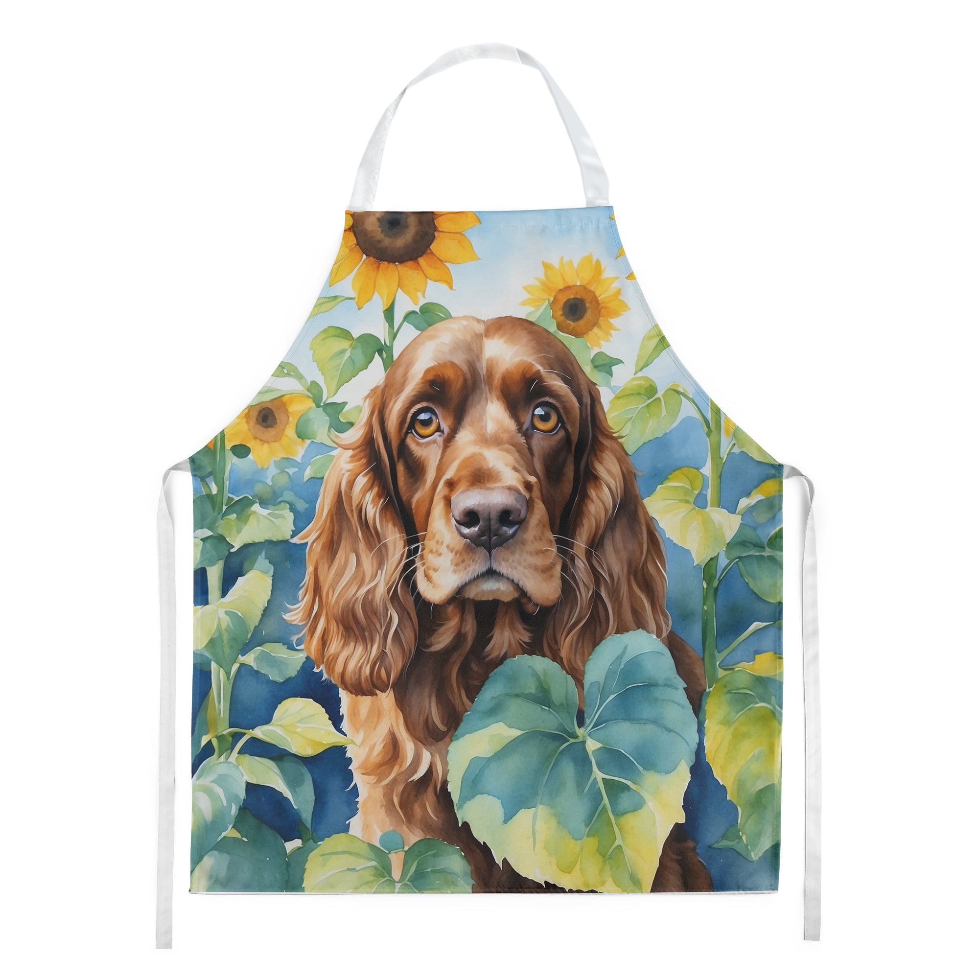 Buy this English Cocker Spaniel in Sunflowers Apron