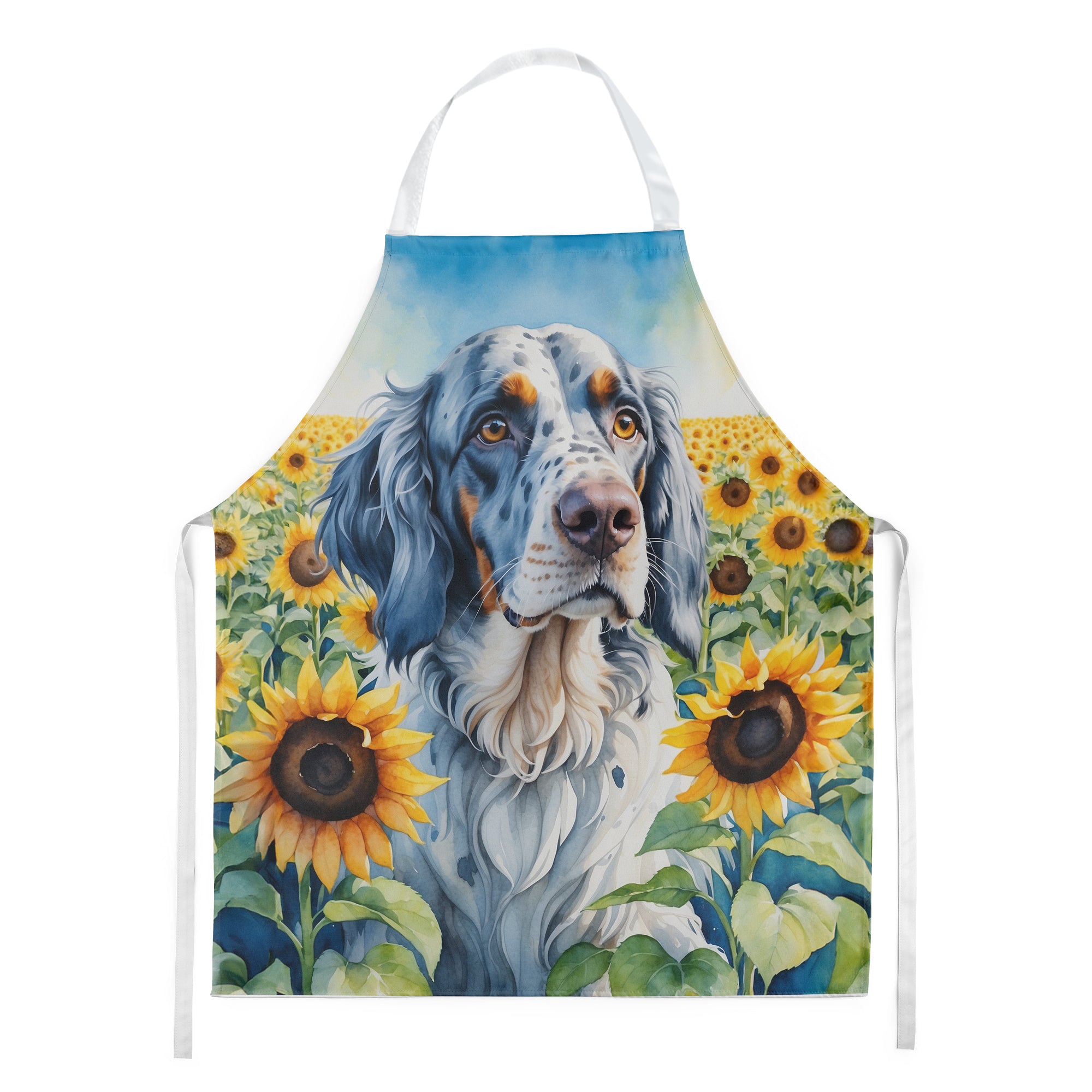 Buy this English Setter in Sunflowers Apron