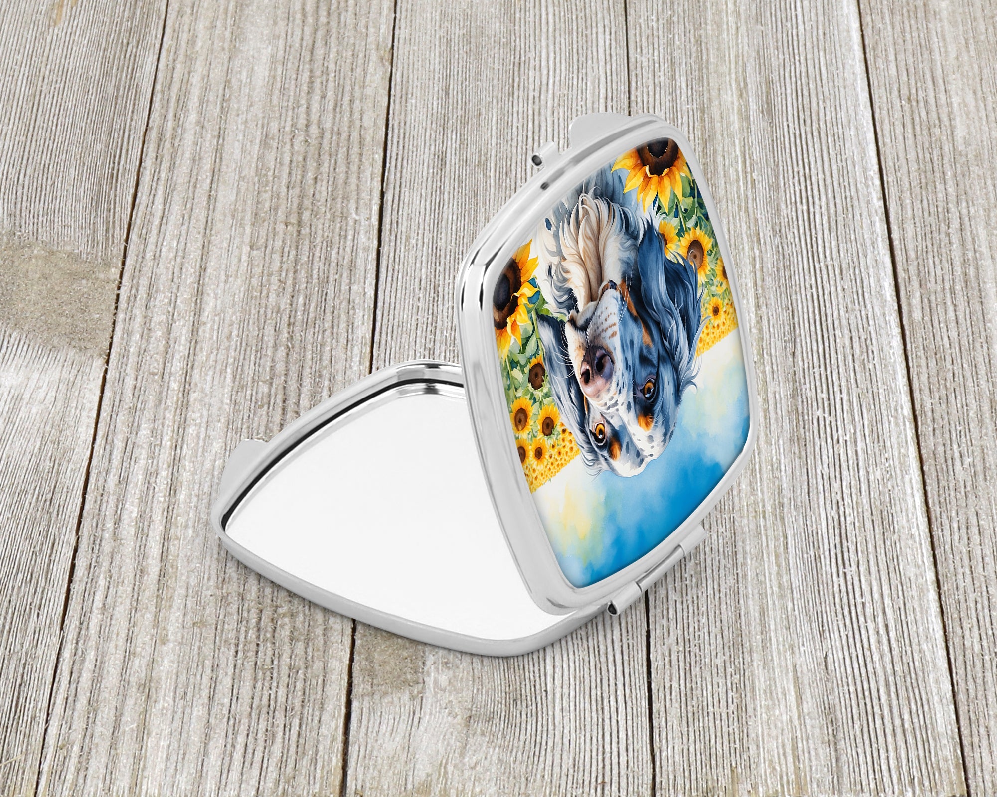 Buy this English Setter in Sunflowers Compact Mirror