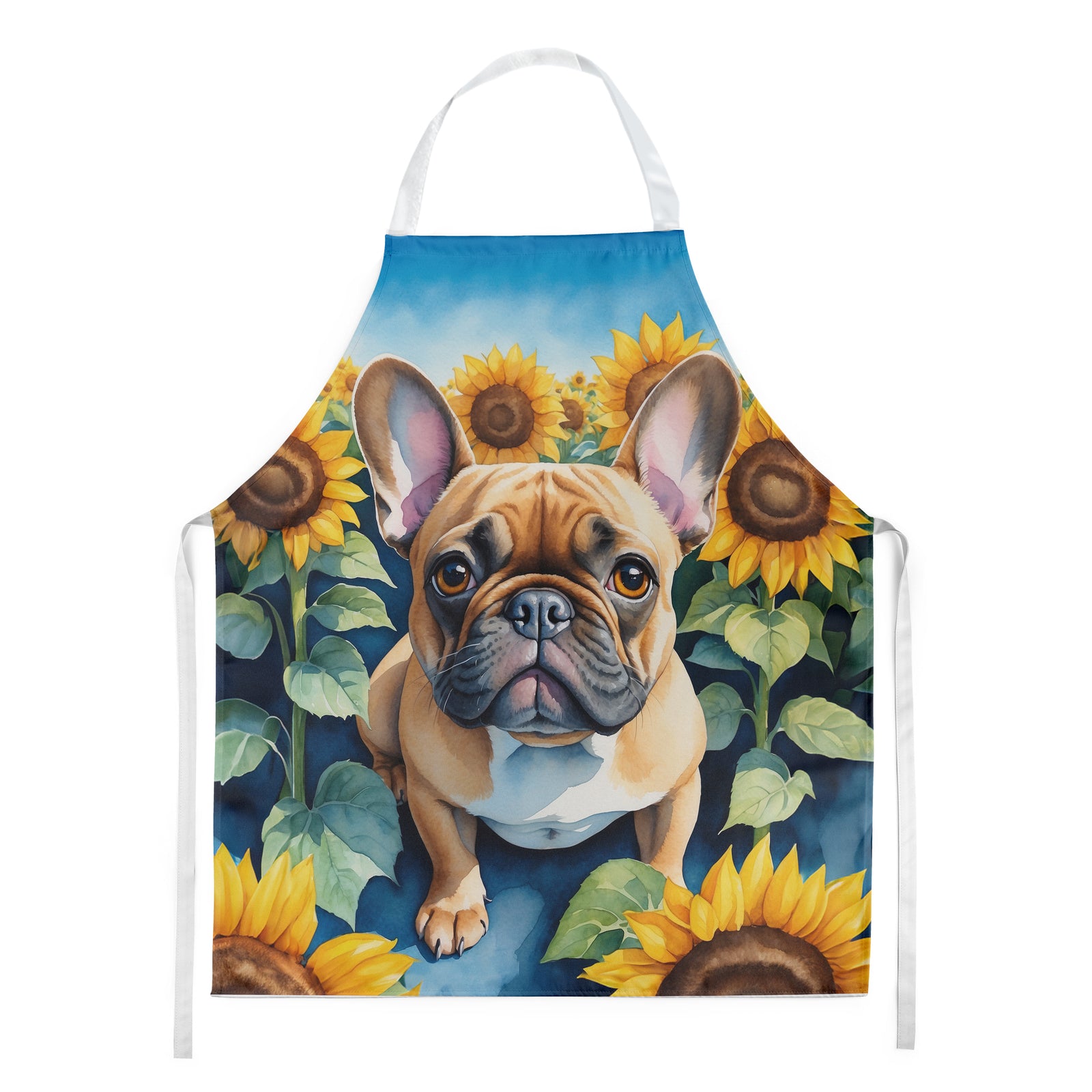 Buy this French Bulldog in Sunflowers Apron