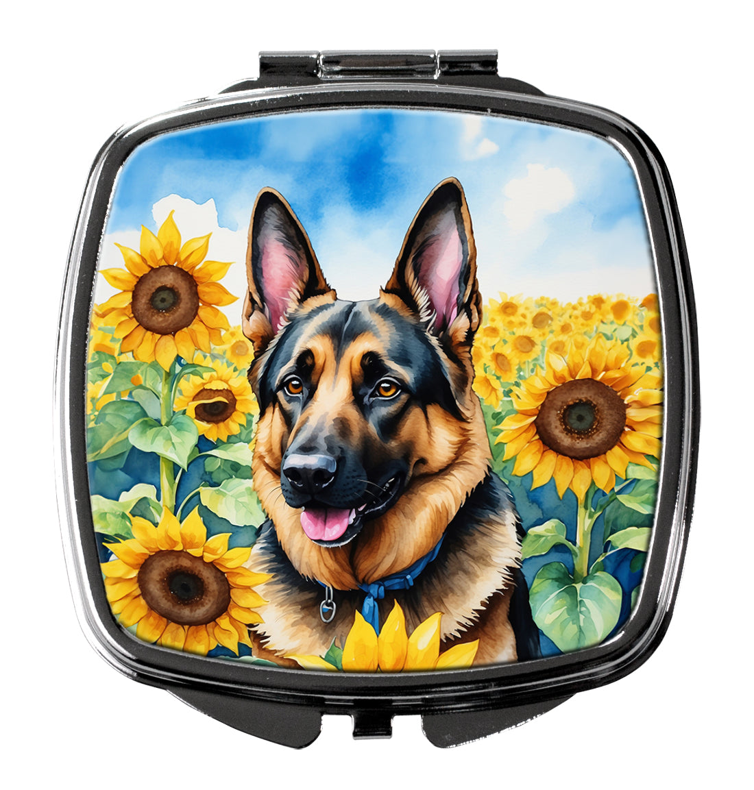 Buy this German Shepherd in Sunflowers Compact Mirror