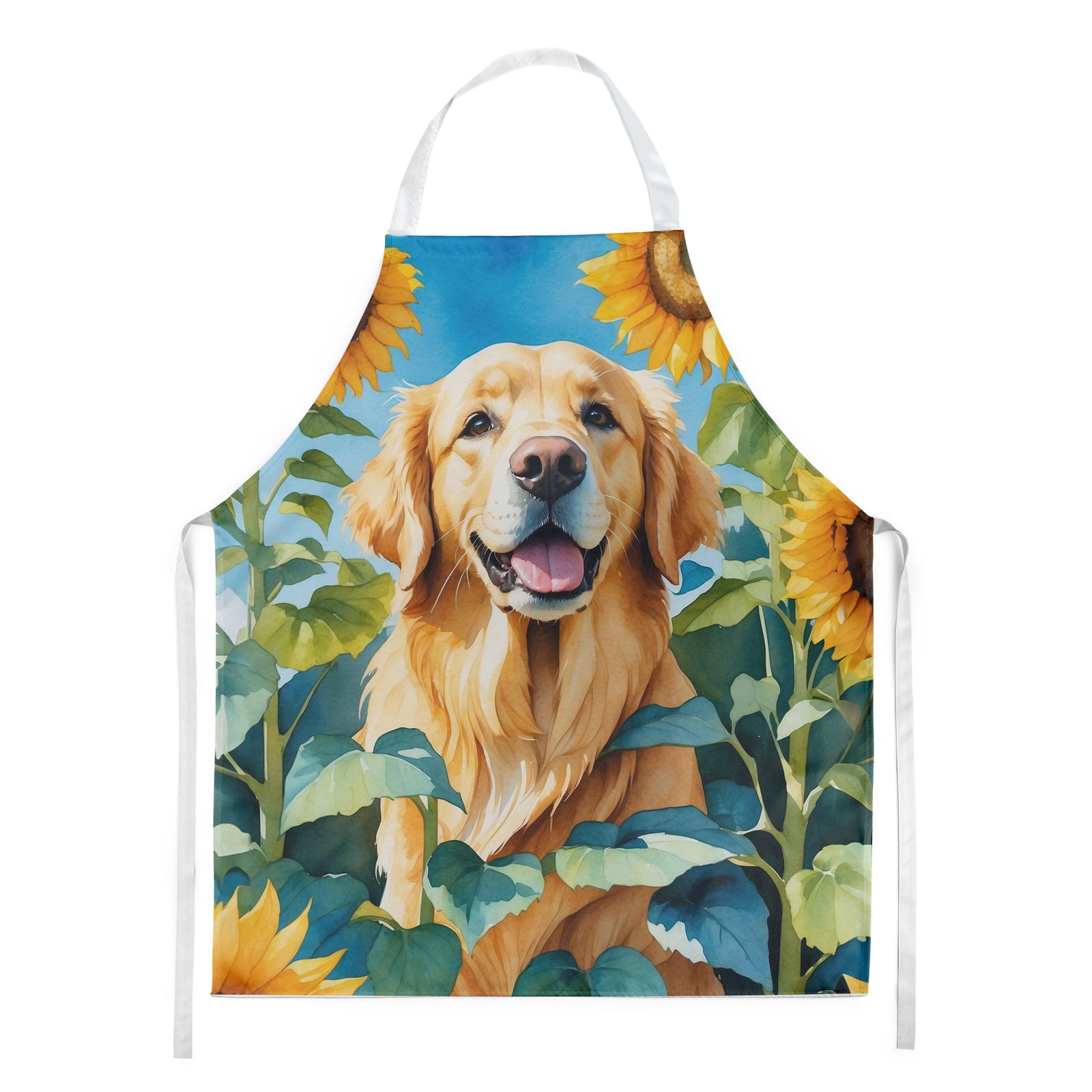 Buy this Golden Retriever in Sunflowers Apron
