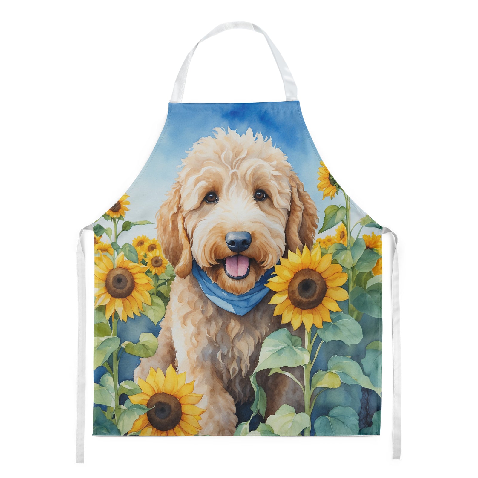 Buy this Goldendoodle in Sunflowers Apron