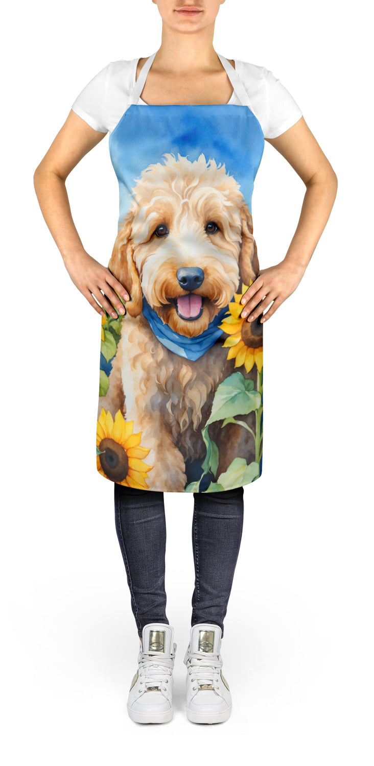 Buy this Goldendoodle in Sunflowers Apron
