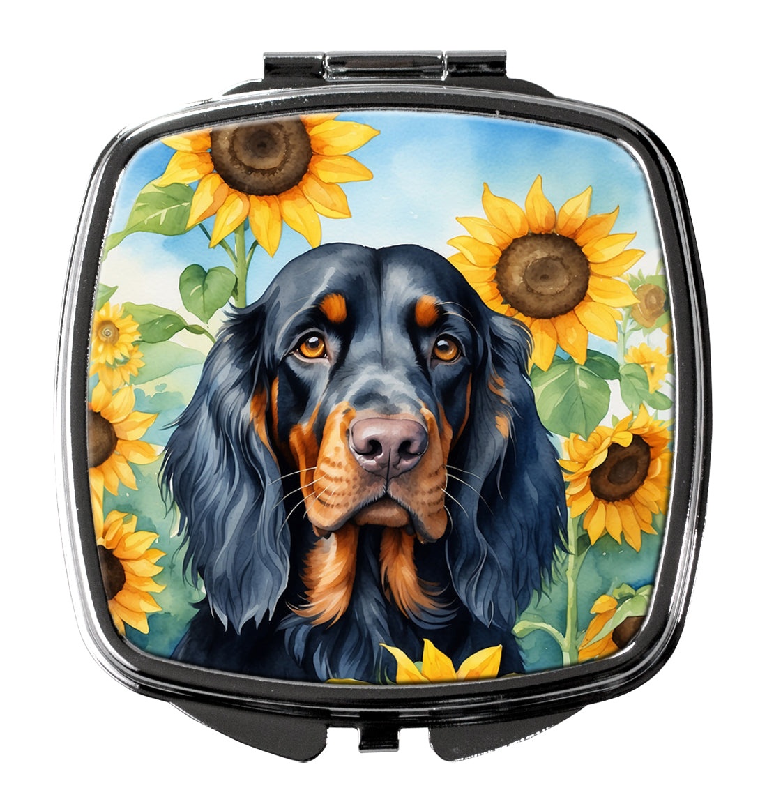 Buy this Gordon Setter in Sunflowers Compact Mirror