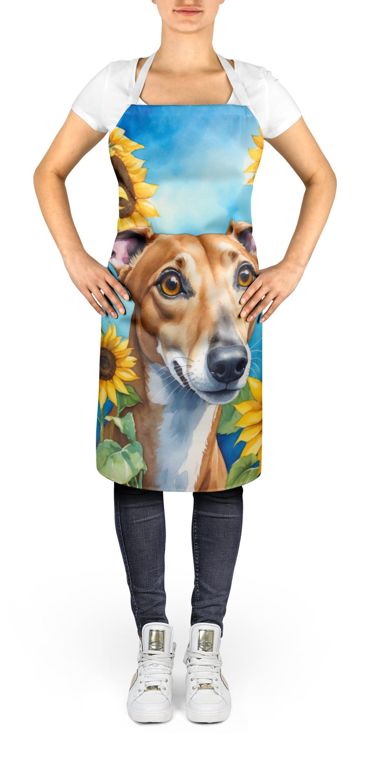 Greyhound in Sunflowers Apron