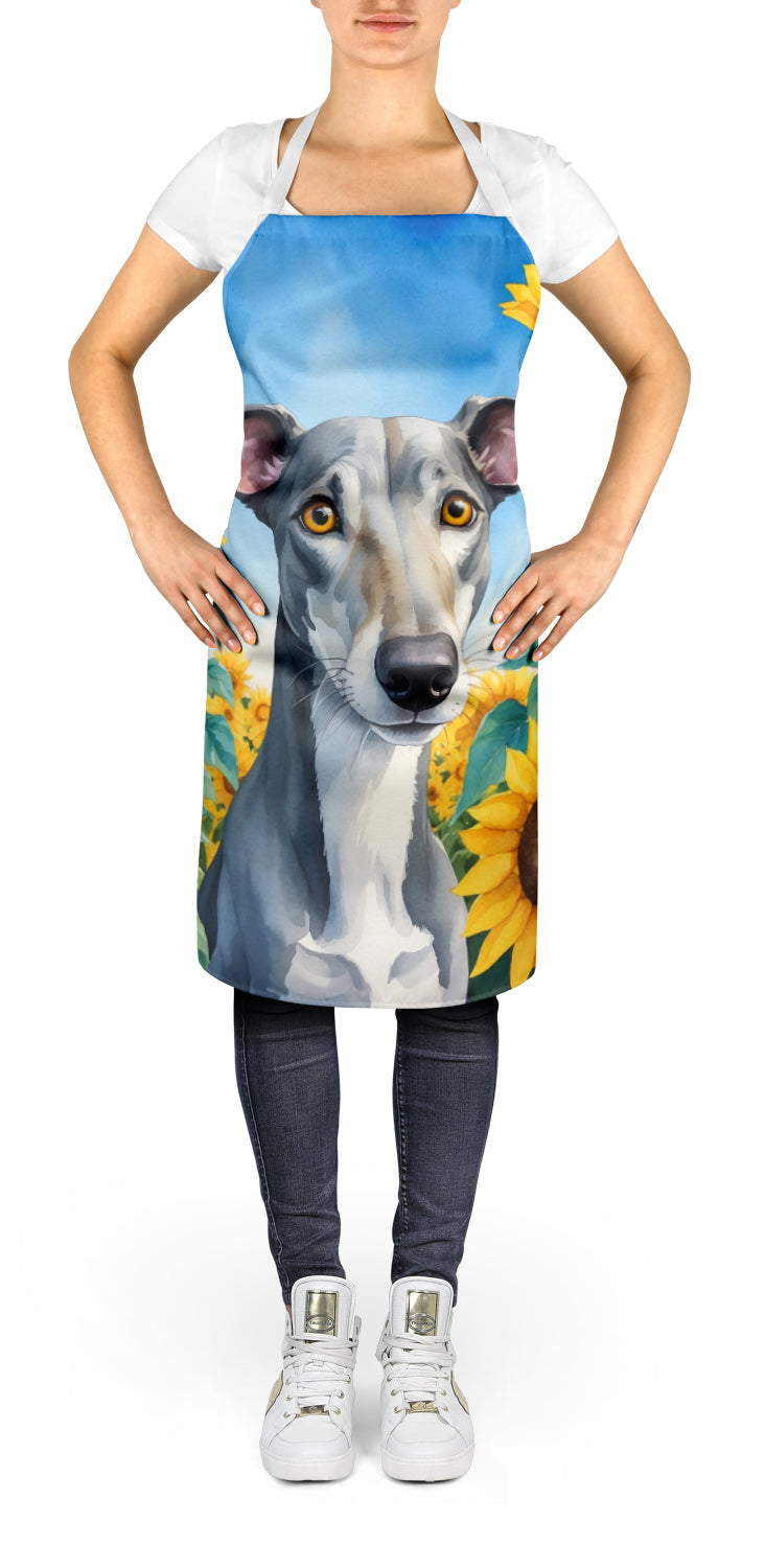 Greyhound in Sunflowers Apron