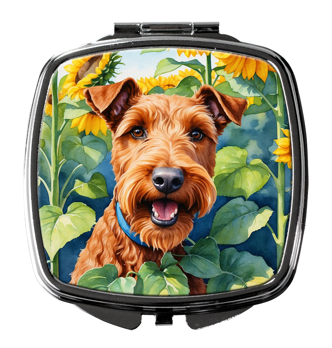 Buy this Irish Terrier in Sunflowers Compact Mirror