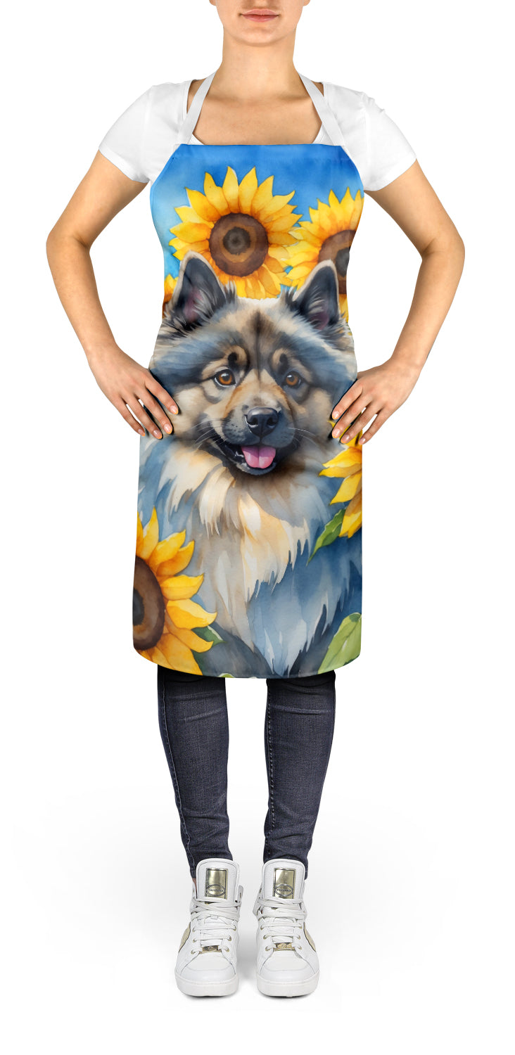 Buy this Keeshond in Sunflowers Apron