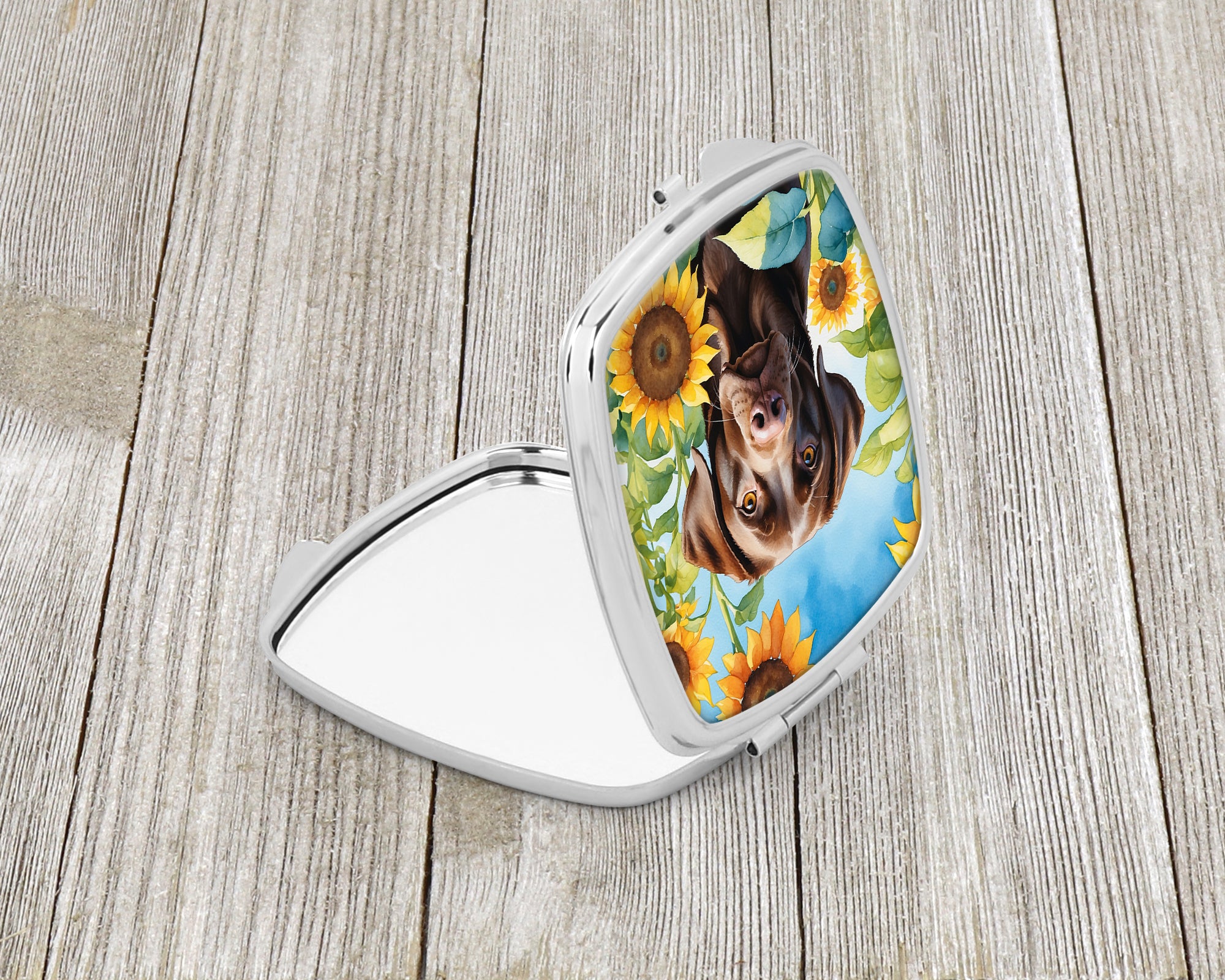 Buy this Labrador Retriever in Sunflowers Compact Mirror