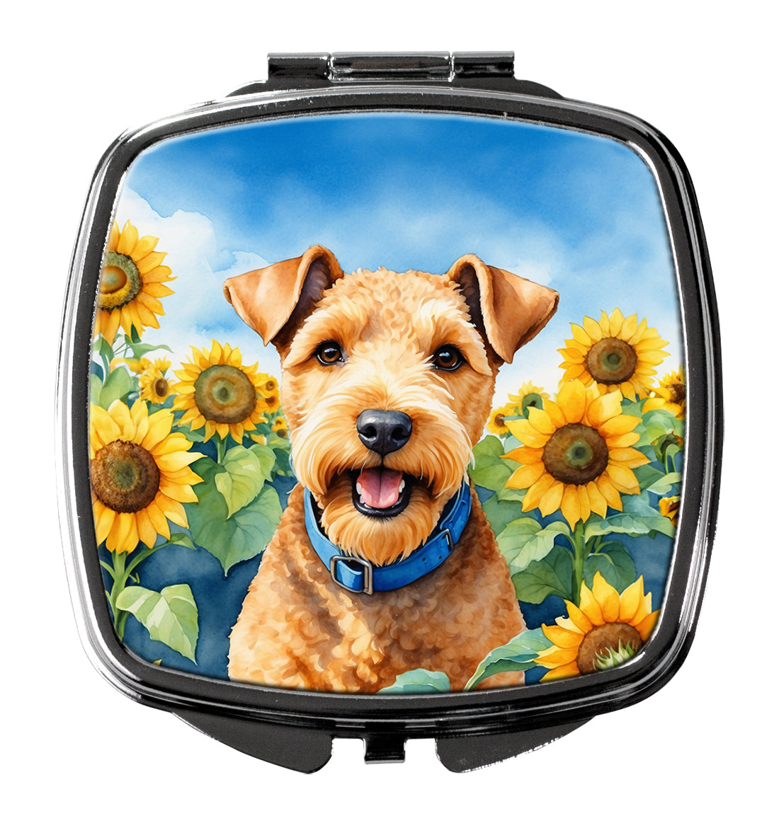 Buy this Lakeland Terrier in Sunflowers Compact Mirror