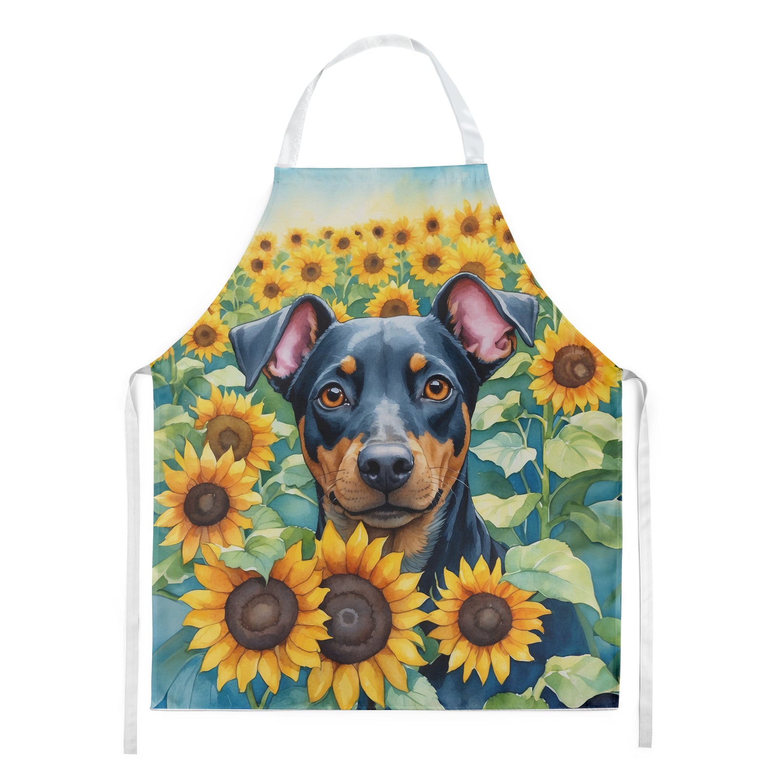 Buy this Manchester Terrier in Sunflowers Apron