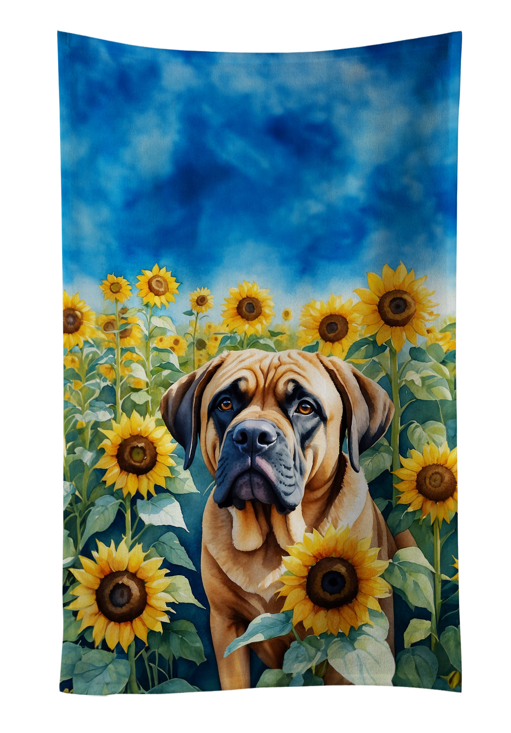 Buy this Mastiff in Sunflowers Kitchen Towel