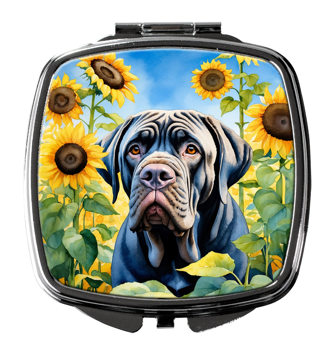 Buy this Neapolitan Mastiff in Sunflowers Compact Mirror