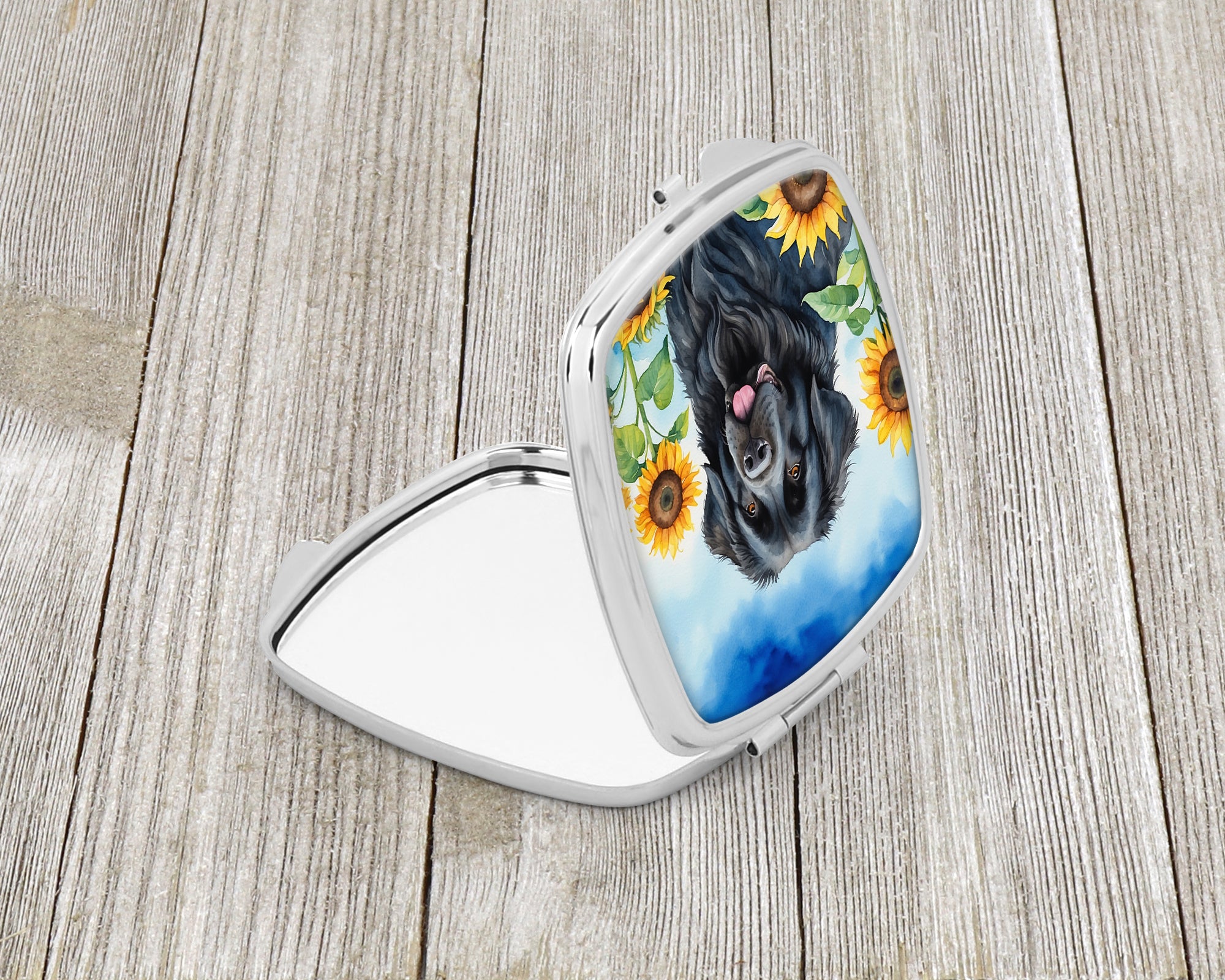 Buy this Newfoundland in Sunflowers Compact Mirror