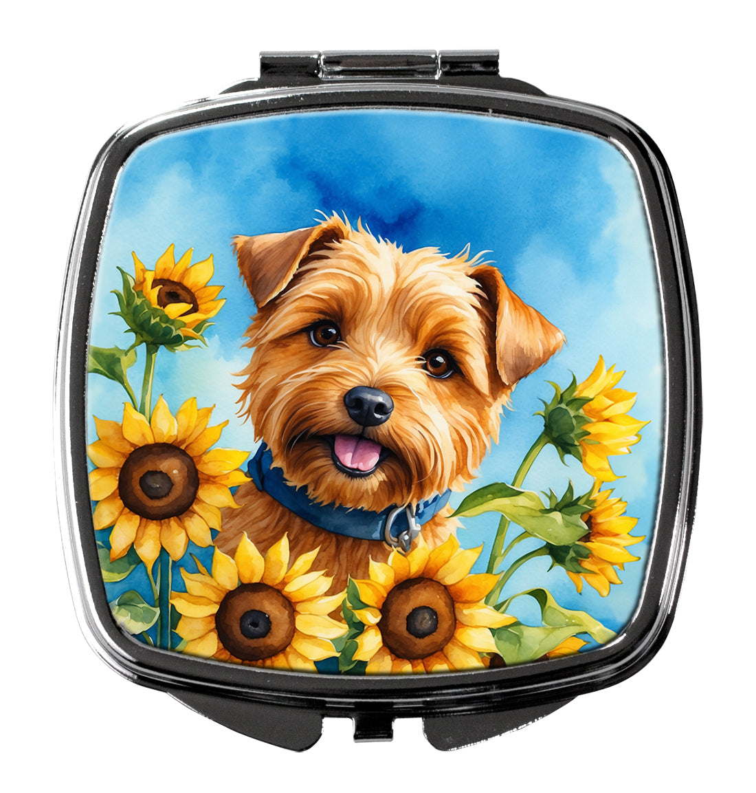 Buy this Norfolk Terrier in Sunflowers Compact Mirror