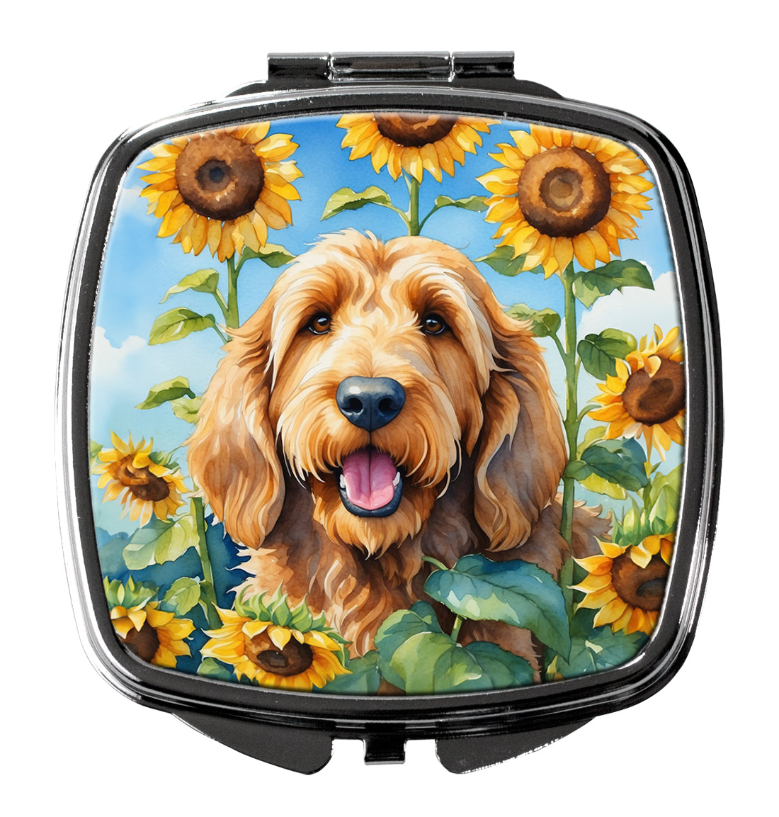 Buy this Otterhound in Sunflowers Compact Mirror