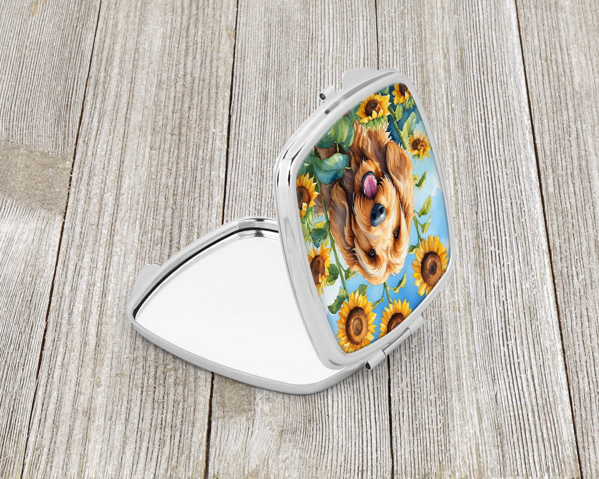 Buy this Otterhound in Sunflowers Compact Mirror