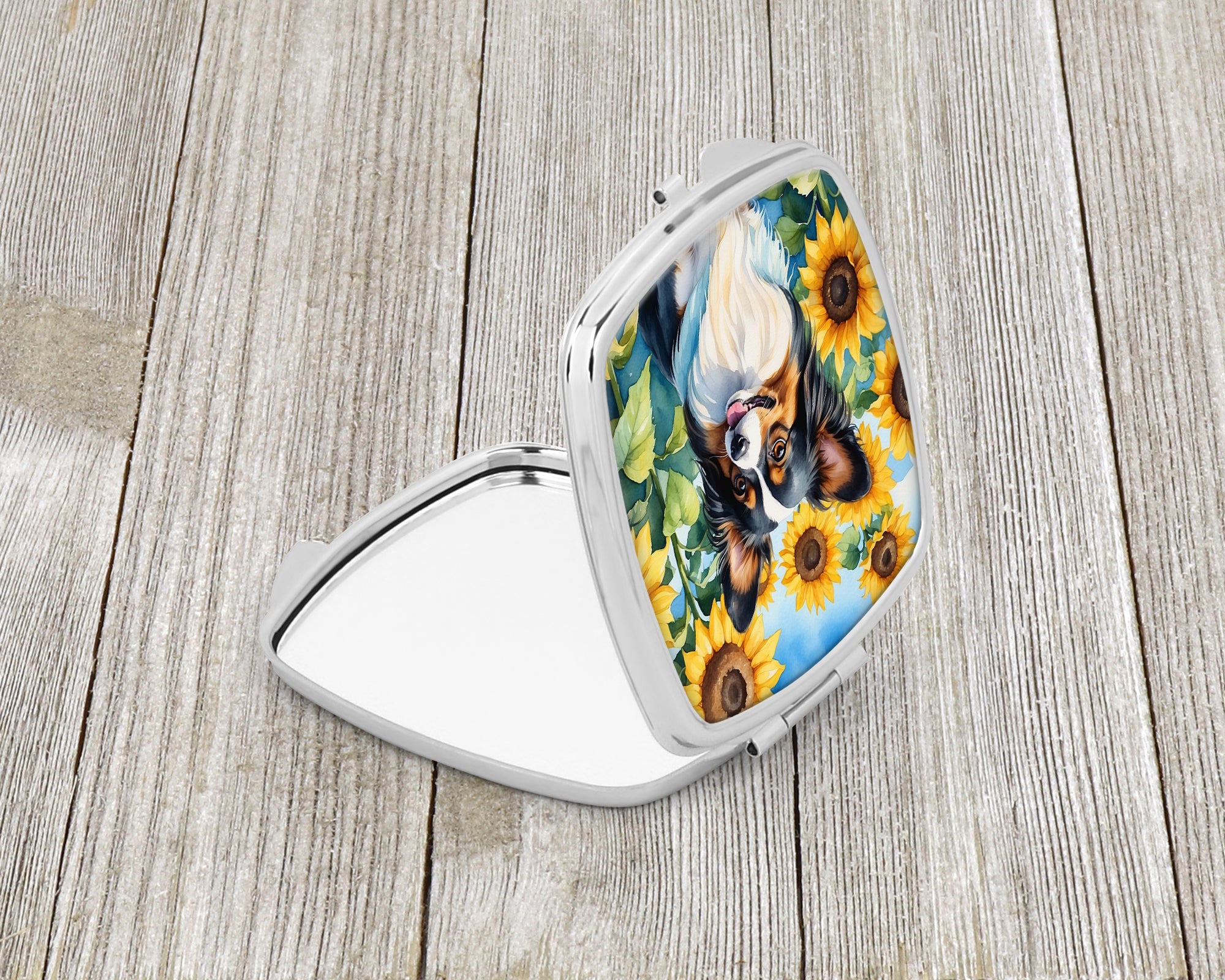 Buy this Papillon in Sunflowers Compact Mirror