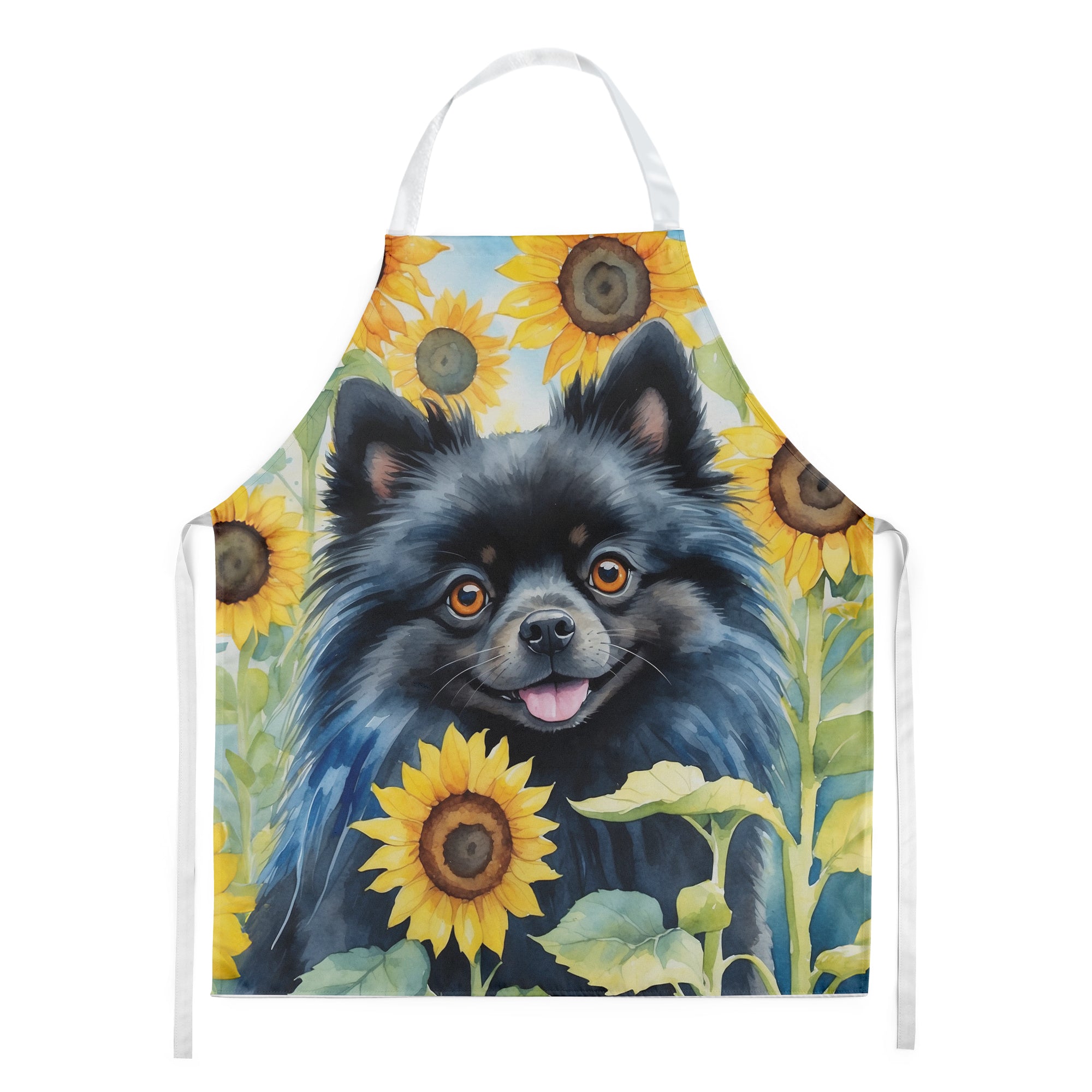 Buy this Pomeranian in Sunflowers Apron