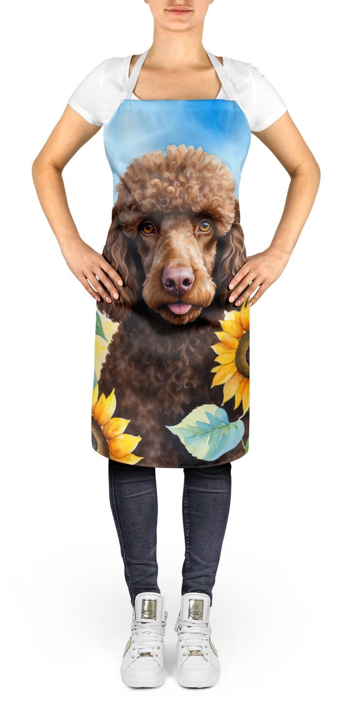 Buy this Chocolate Poodle in Sunflowers Apron