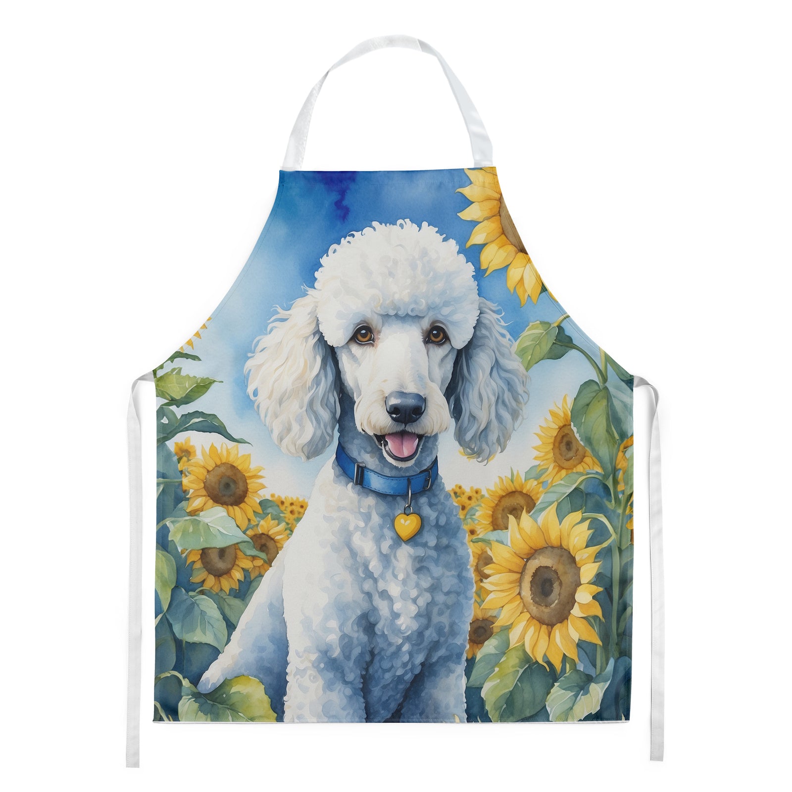 Buy this White Poodle in Sunflowers Apron